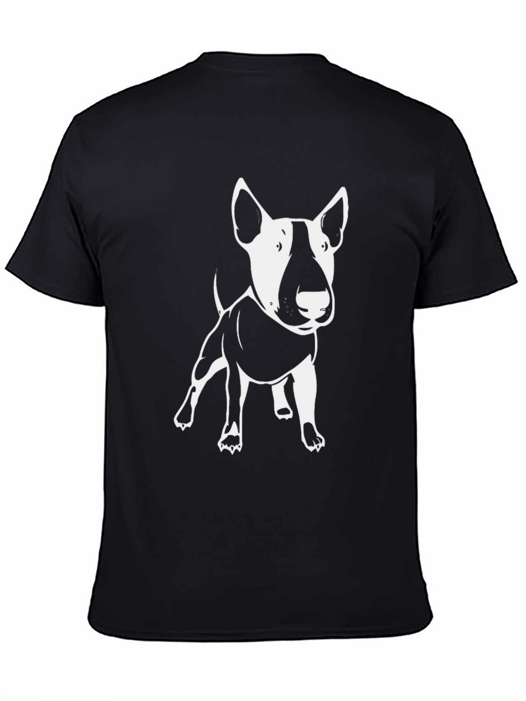 Bull Terrier Graphic Tee - Black Cotton T-Shirt