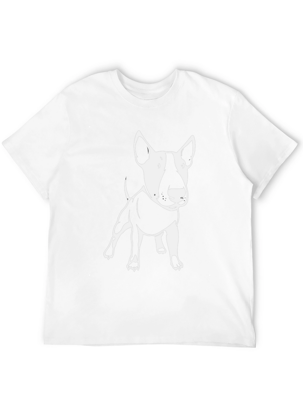 Bull Terrier Graphic Tee - Black Cotton T-Shirt