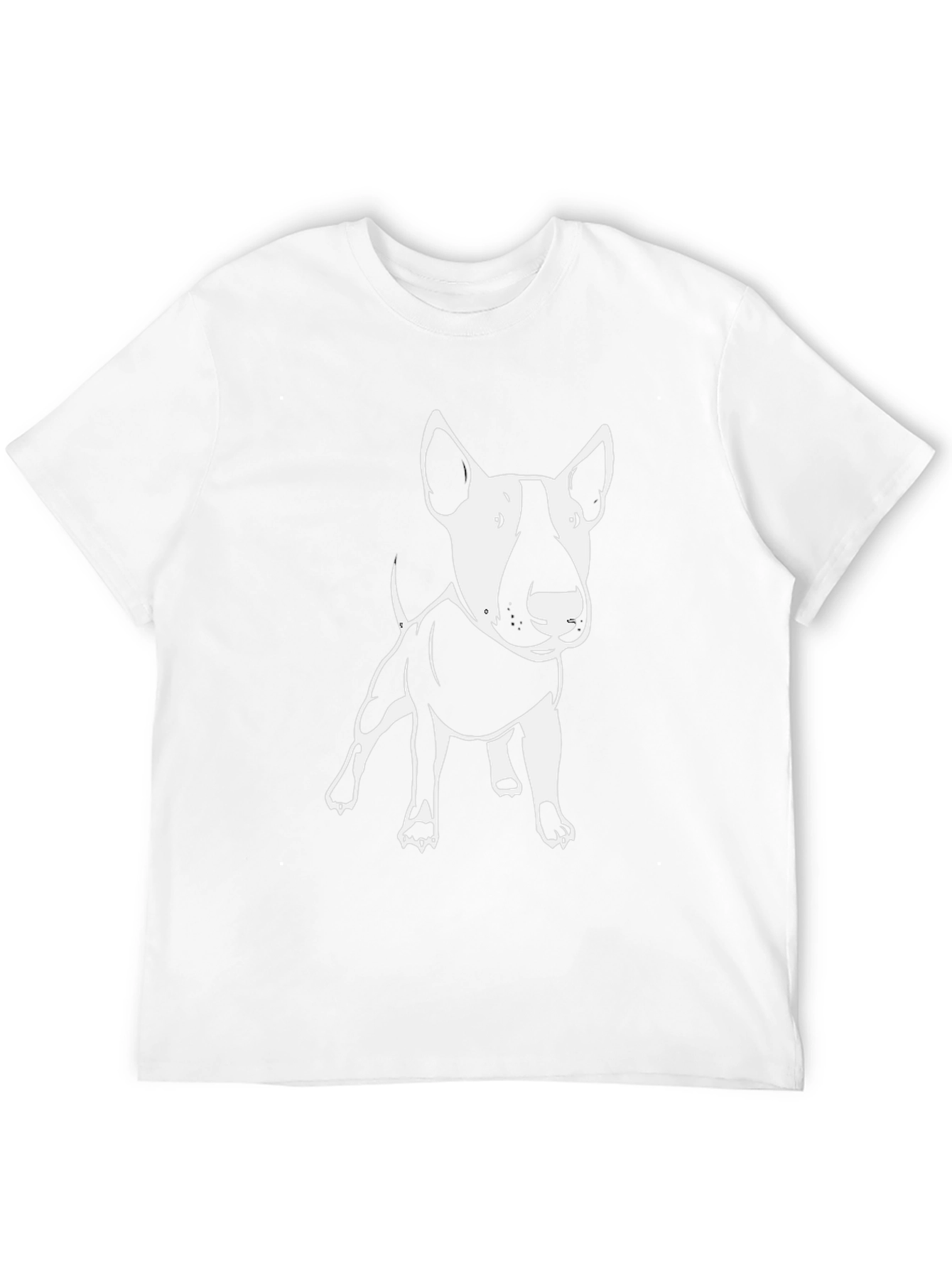 Bull Terrier Graphic Tee - Black Cotton T-Shirt