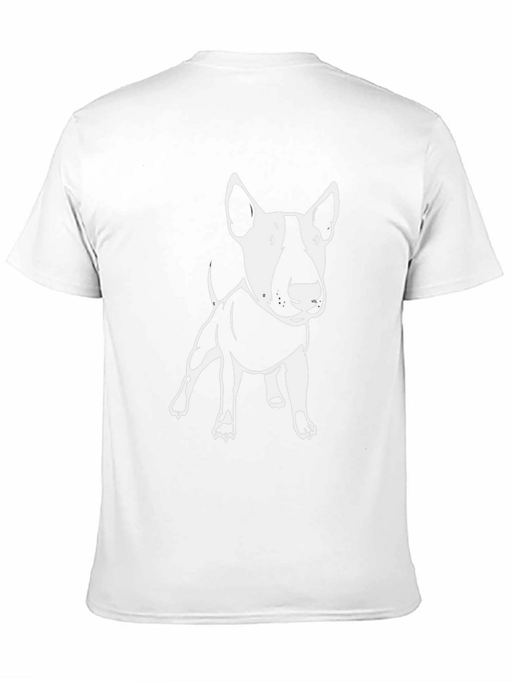 Bull Terrier Graphic Tee - Black Cotton T-Shirt