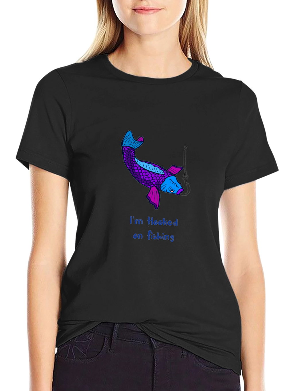 Hooked on Fishing Koi Graphic Tee
