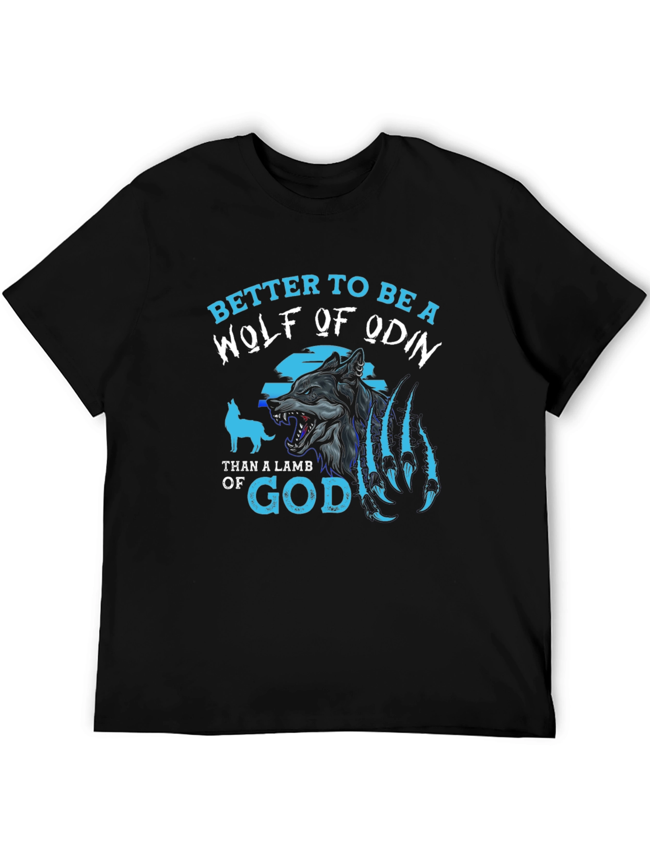 Wolf of Odin Graphic Tee - Black Viking Style Shirt
