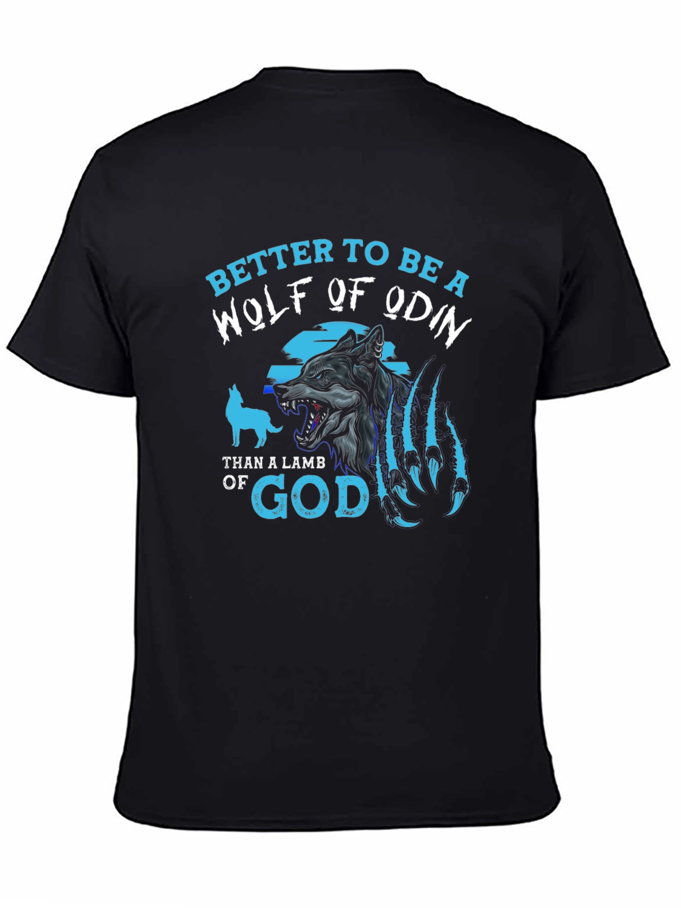 Wolf of Odin Graphic Tee - Black Viking Style Shirt