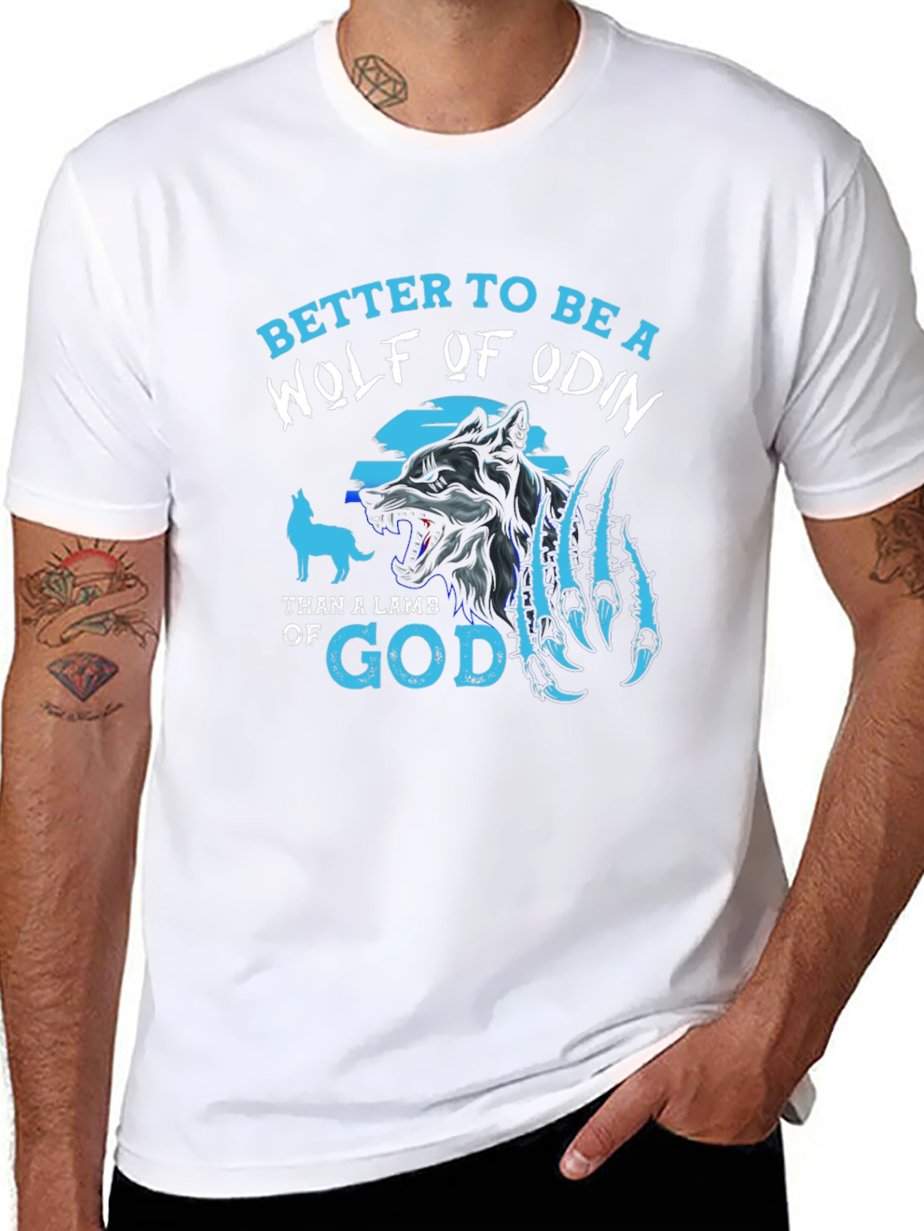 Wolf of Odin Graphic Tee - Black Viking Style Shirt