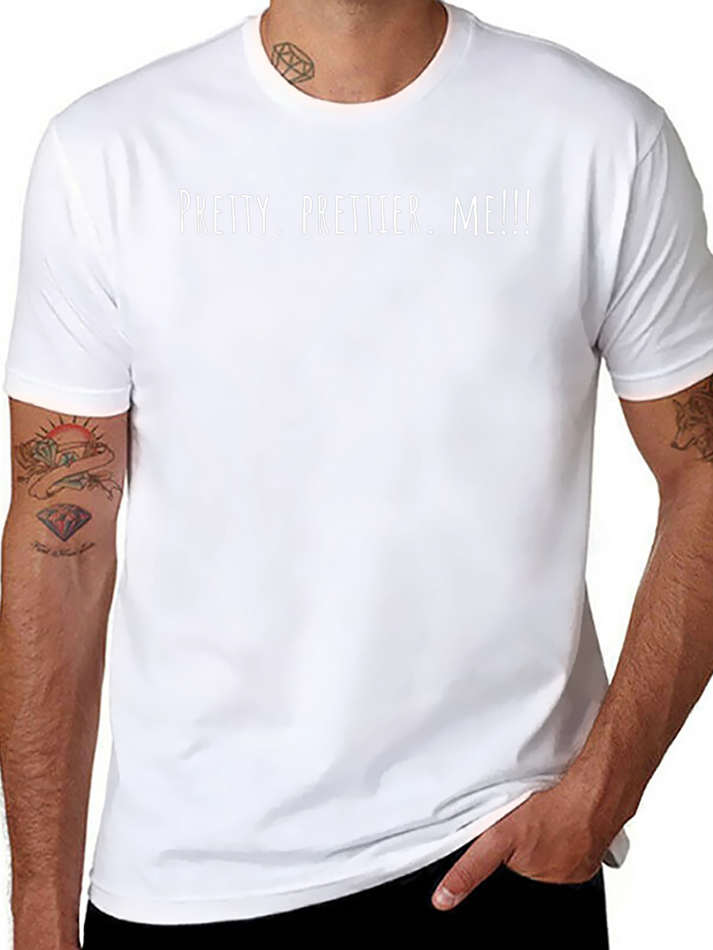 Pretty. Prettier. Me!!! T-Shirt - Black Cotton Tee
