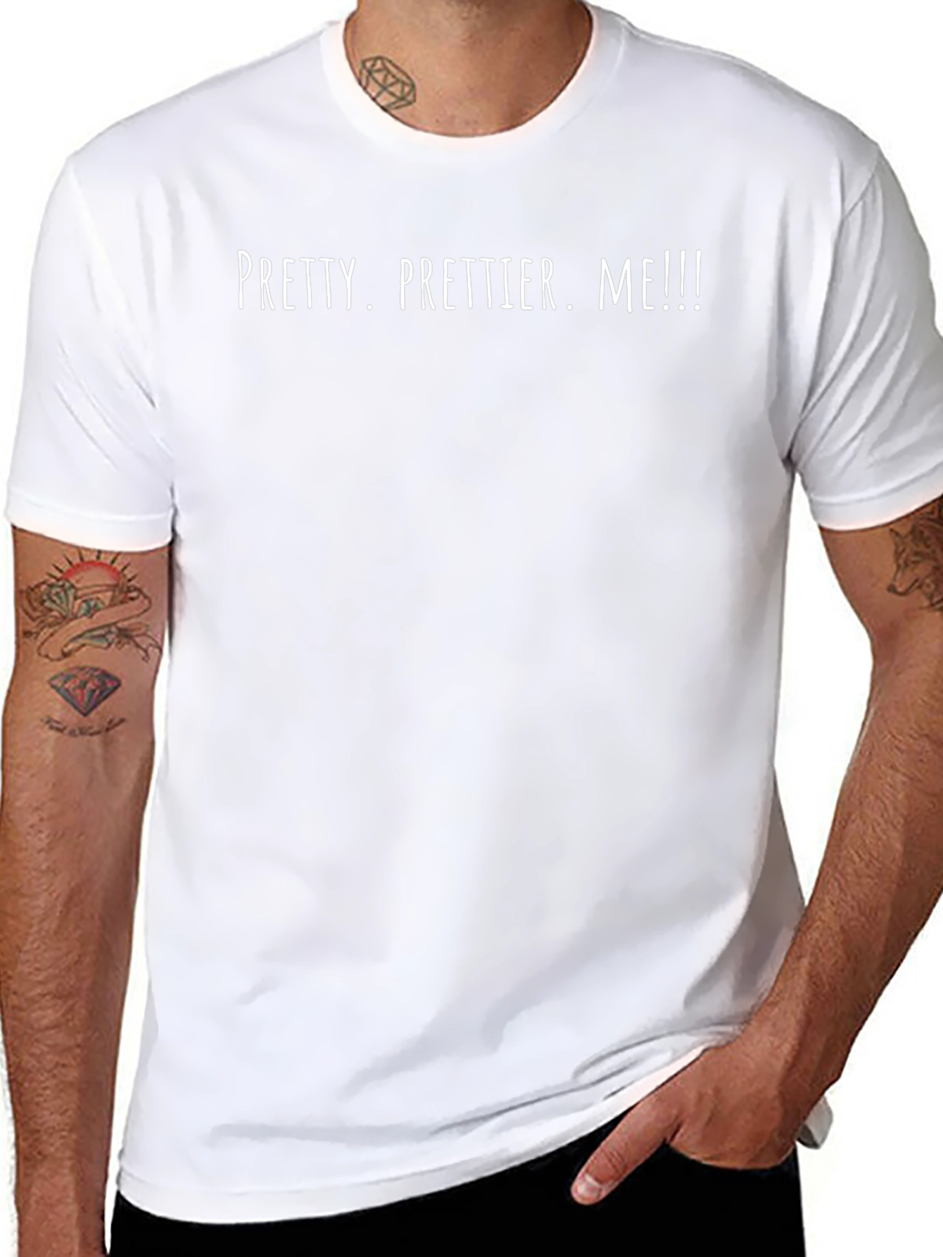 Pretty. Prettier. Me!!! T-Shirt - Black Cotton Tee