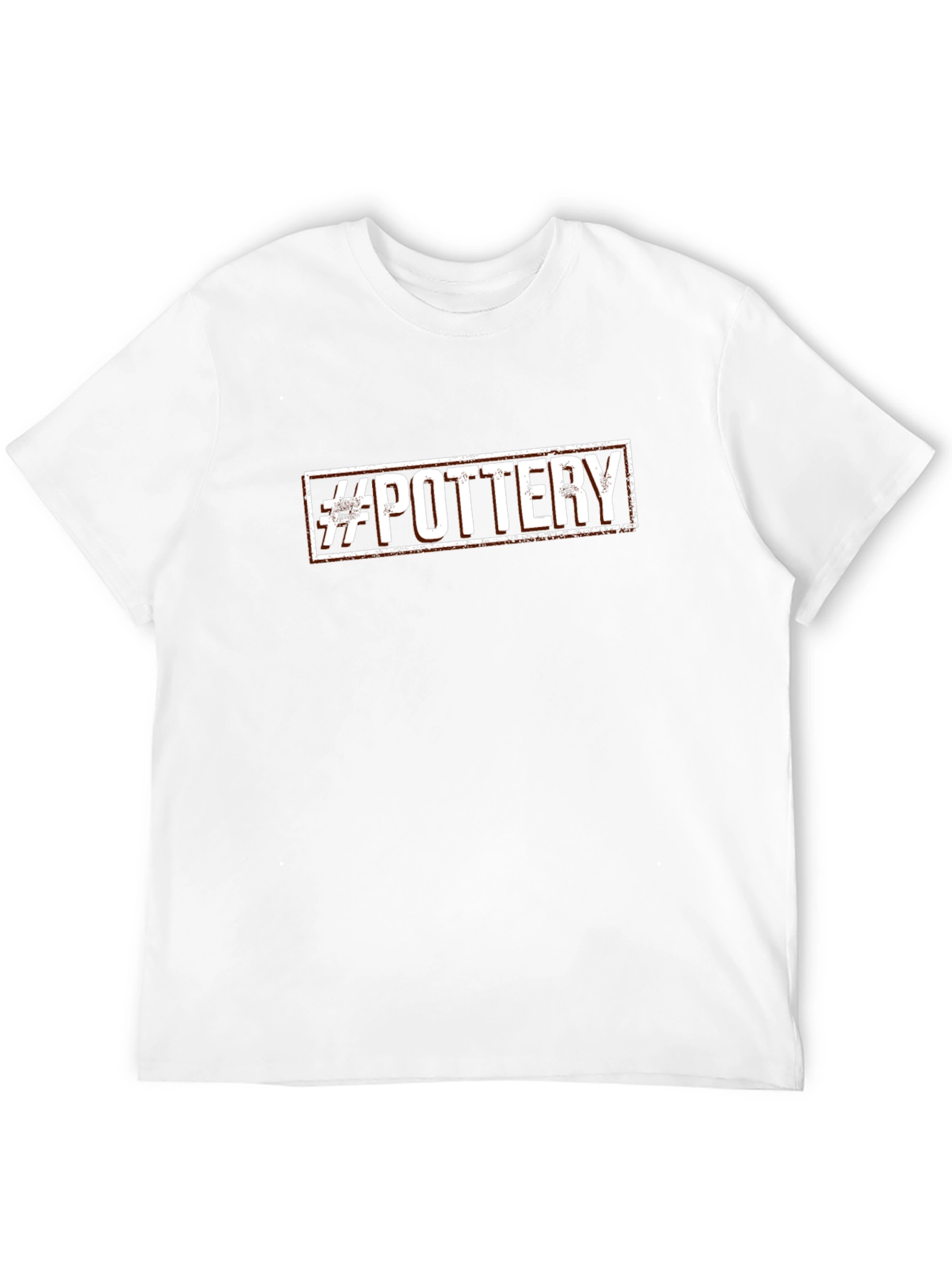 Pottery Hashtag Graphic Tee - Black Cotton T-Shirt