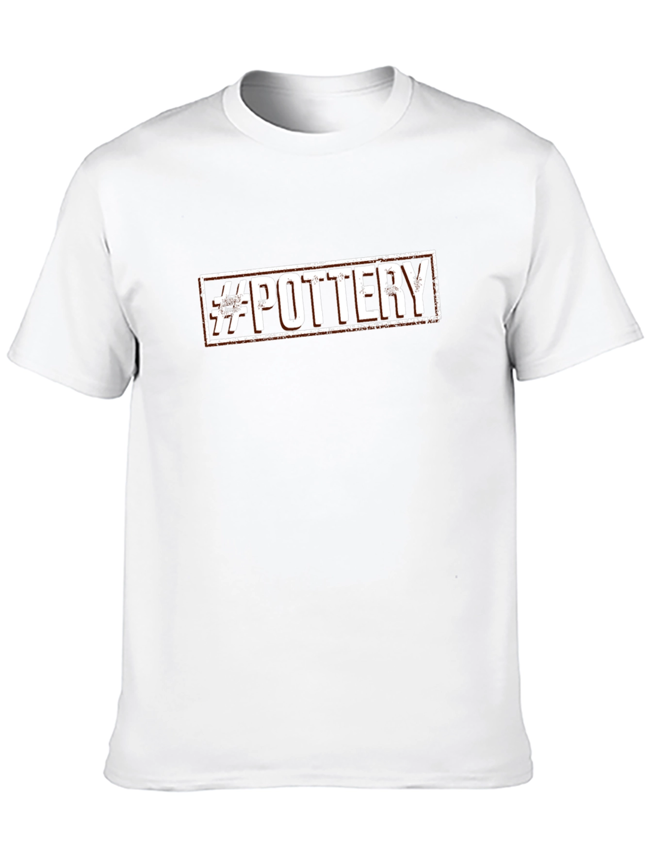 Pottery Hashtag Graphic Tee - Black Cotton T-Shirt