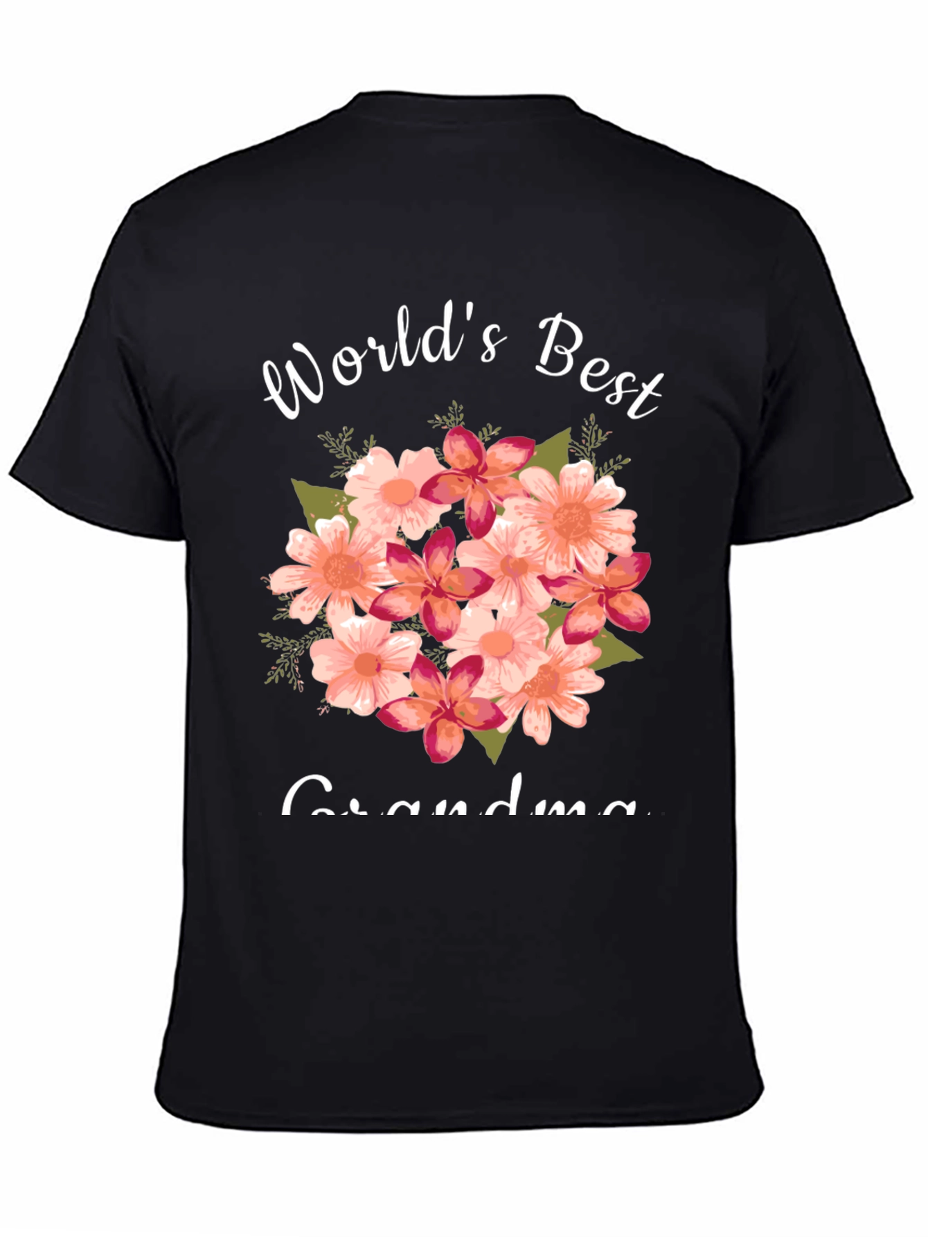 Worlds Best Grandma Floral T-Shirt