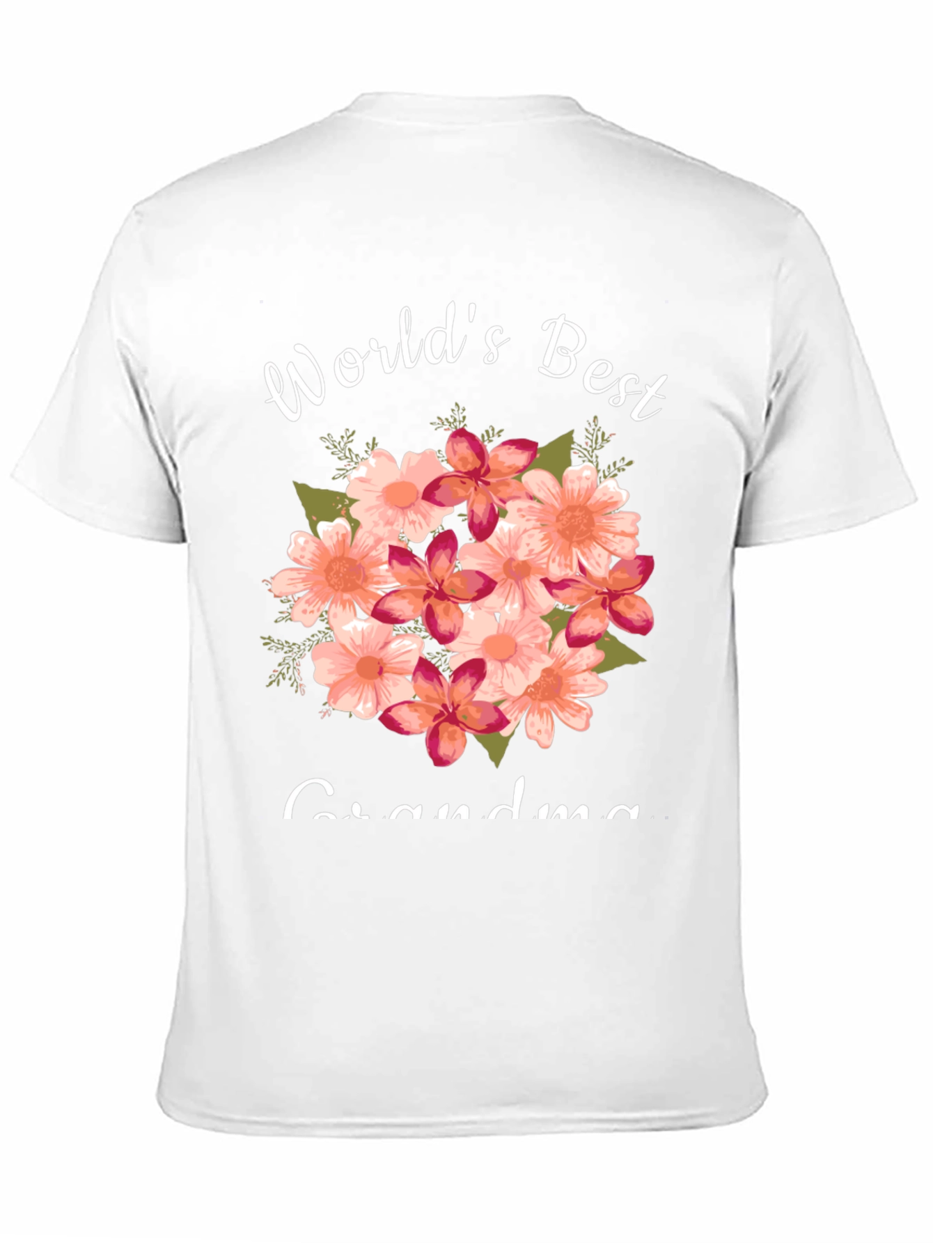 Worlds Best Grandma Floral T-Shirt