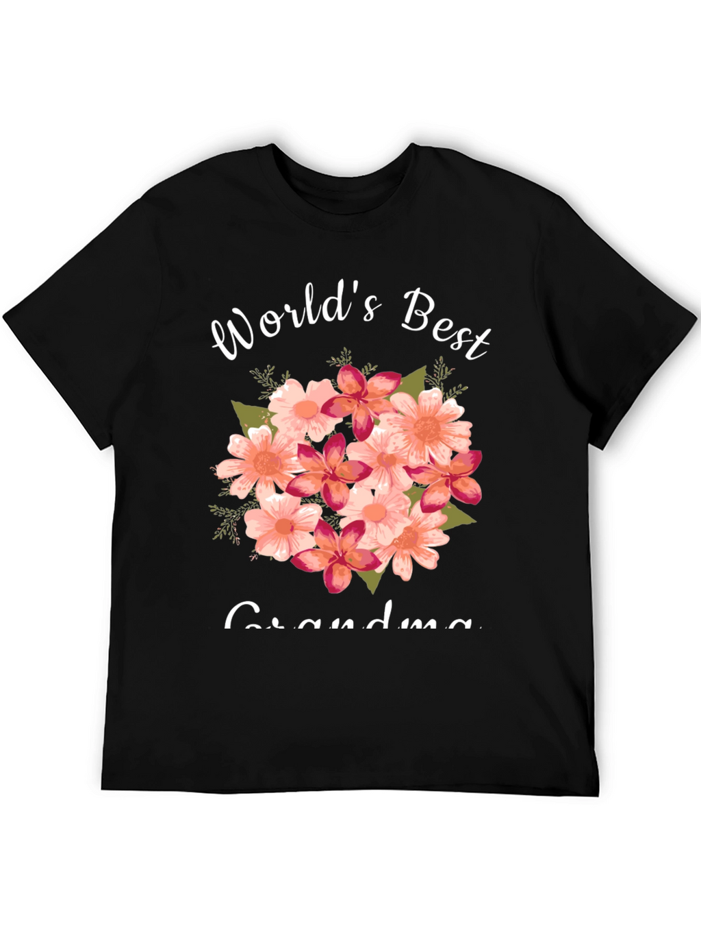 Worlds Best Grandma Floral T-Shirt