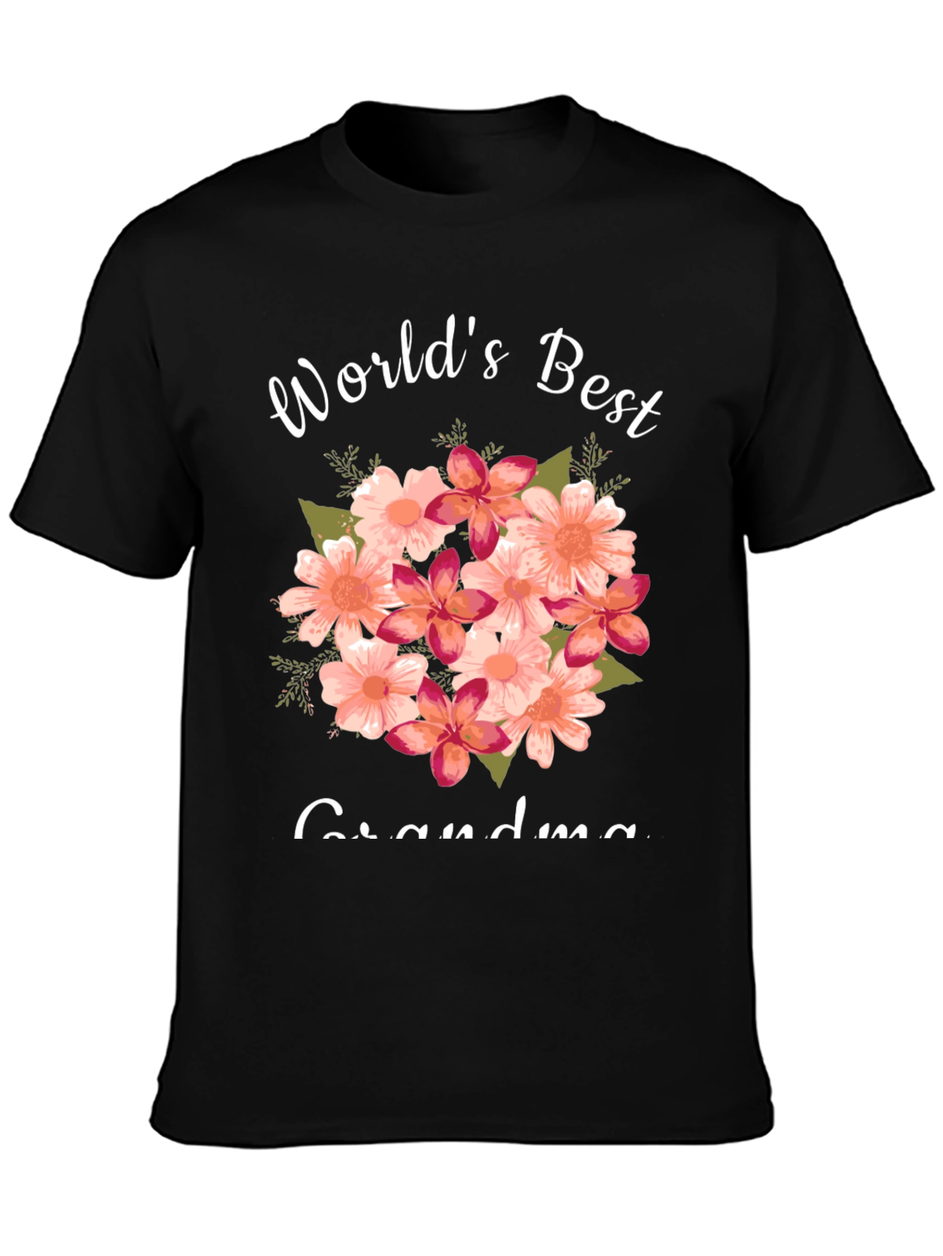 Worlds Best Grandma Floral T-Shirt