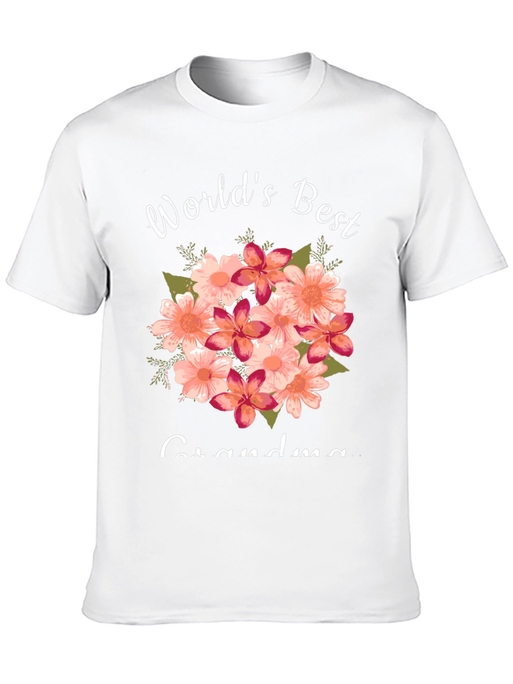 Worlds Best Grandma Floral T-Shirt