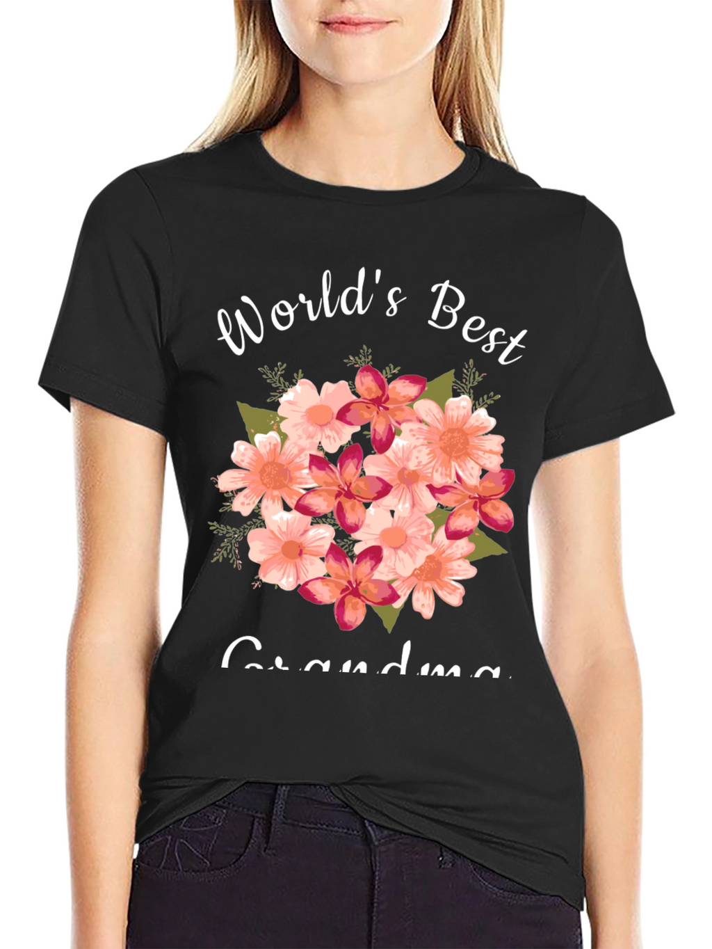 Worlds Best Grandma Floral T-Shirt