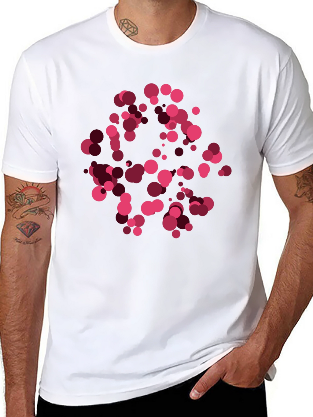 Abstract Dots Black T-Shirt