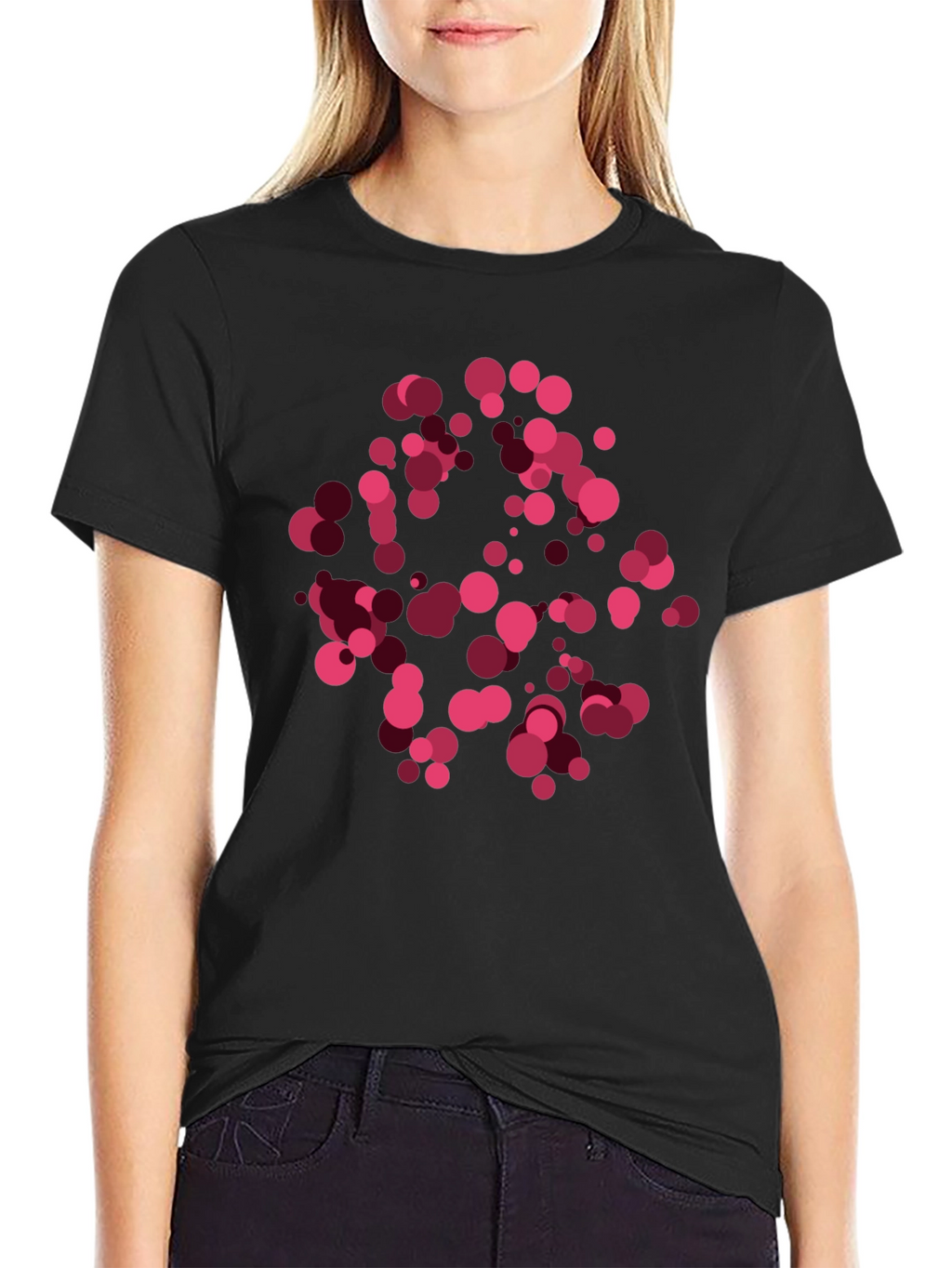 Abstract Dots Black T-Shirt