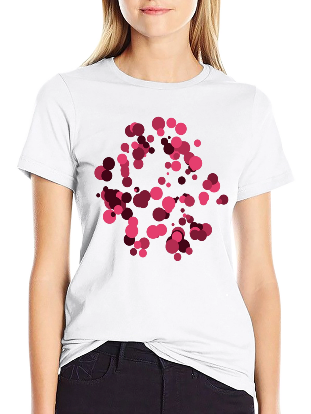 Abstract Dots Black T-Shirt