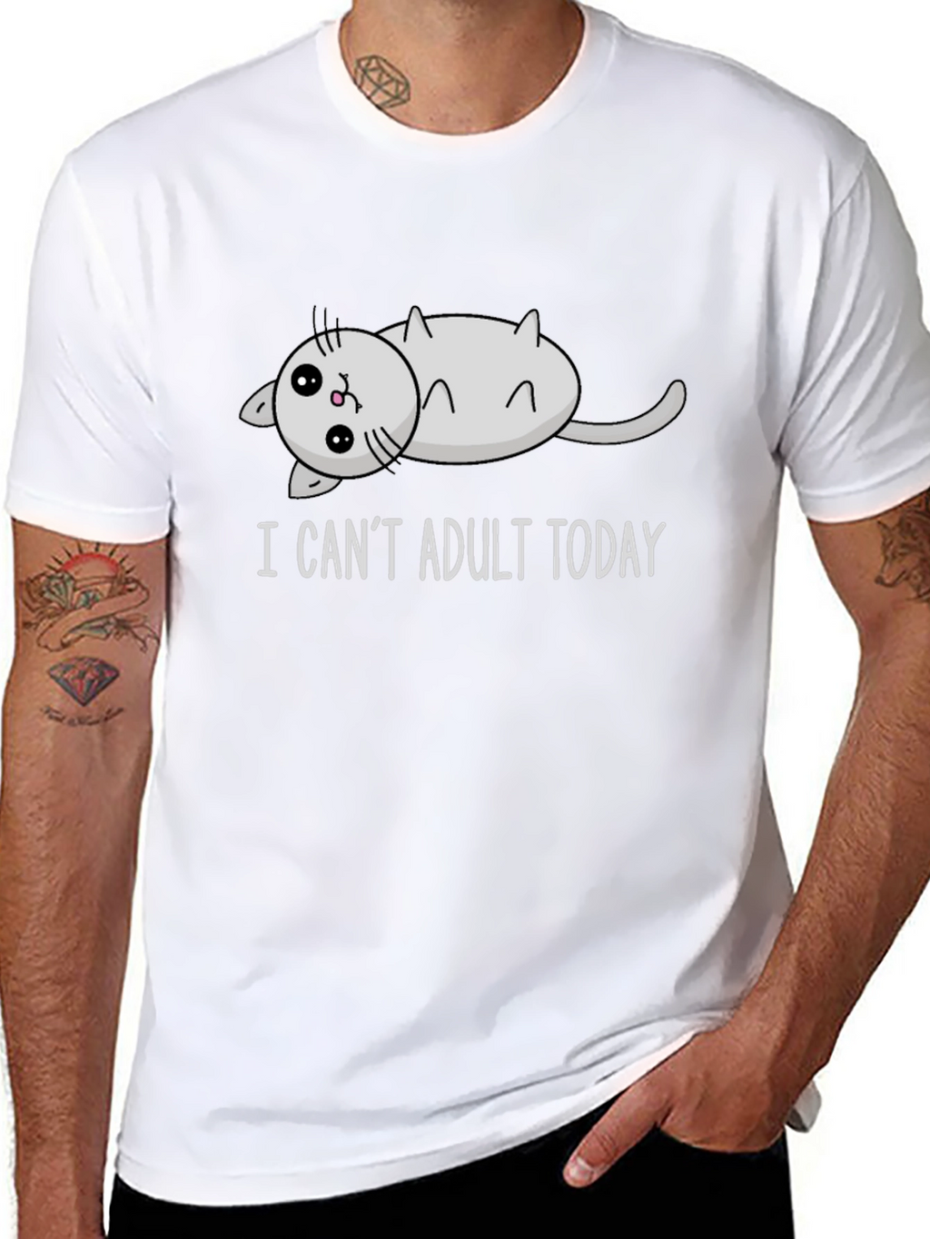 I Cant Adult Today Cat T-Shirt