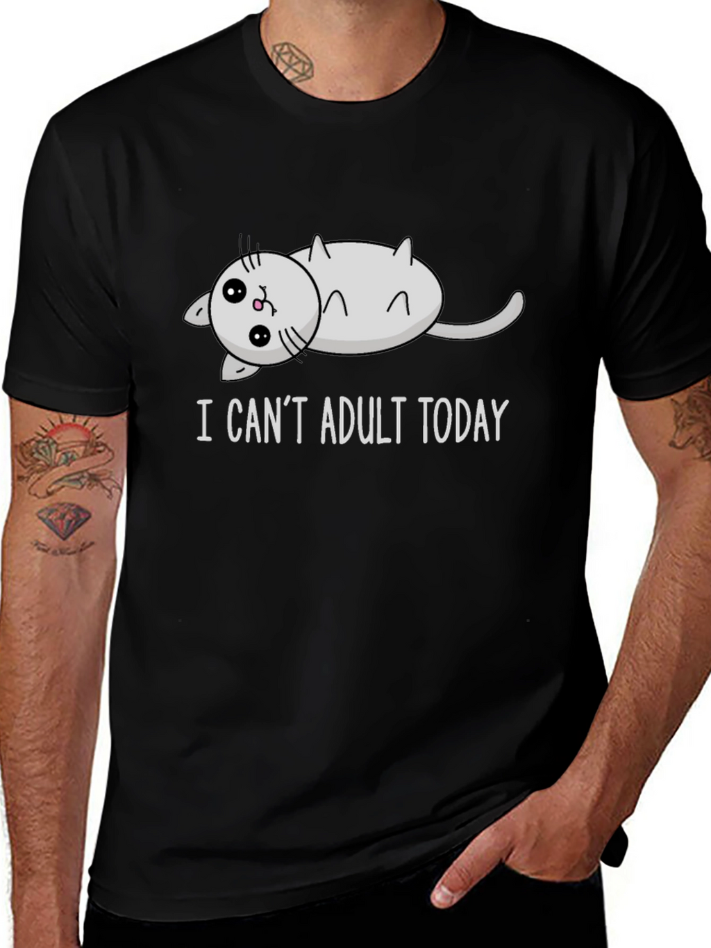 I Cant Adult Today Cat T-Shirt