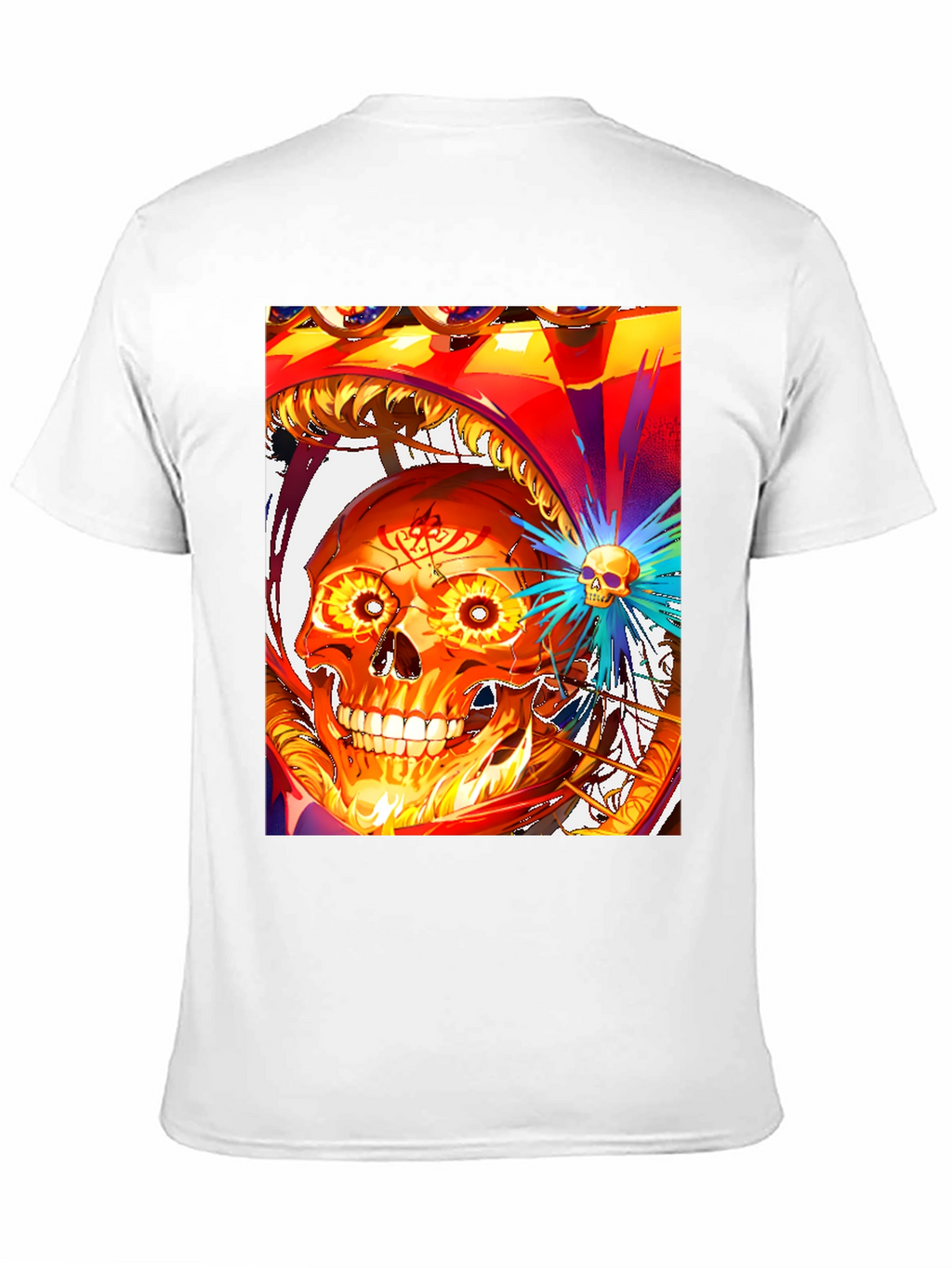 Fiery Skull Graphic Tee - Bold Design