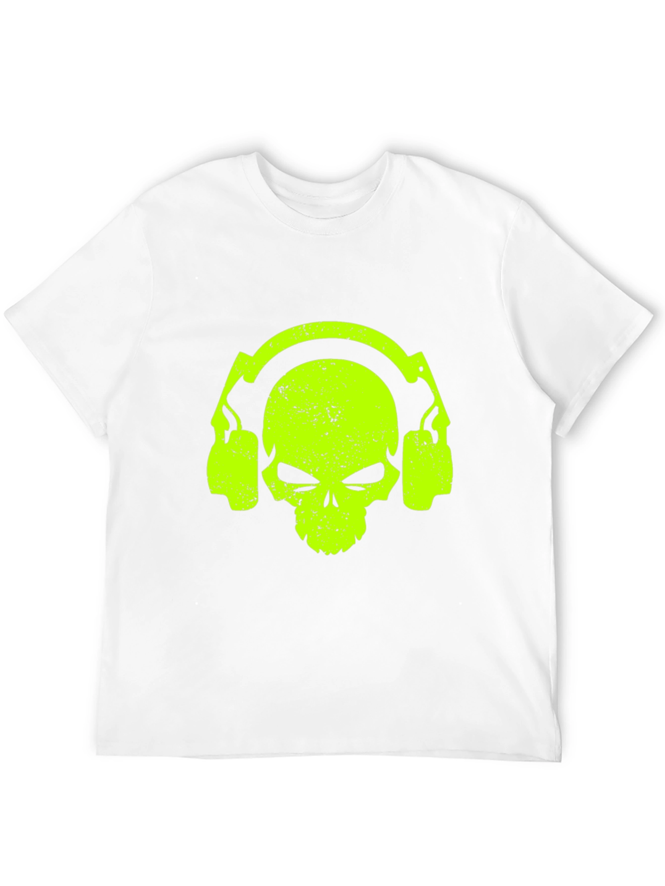 Skull Headphone Graphic Tee - Cool Black T-Shirt