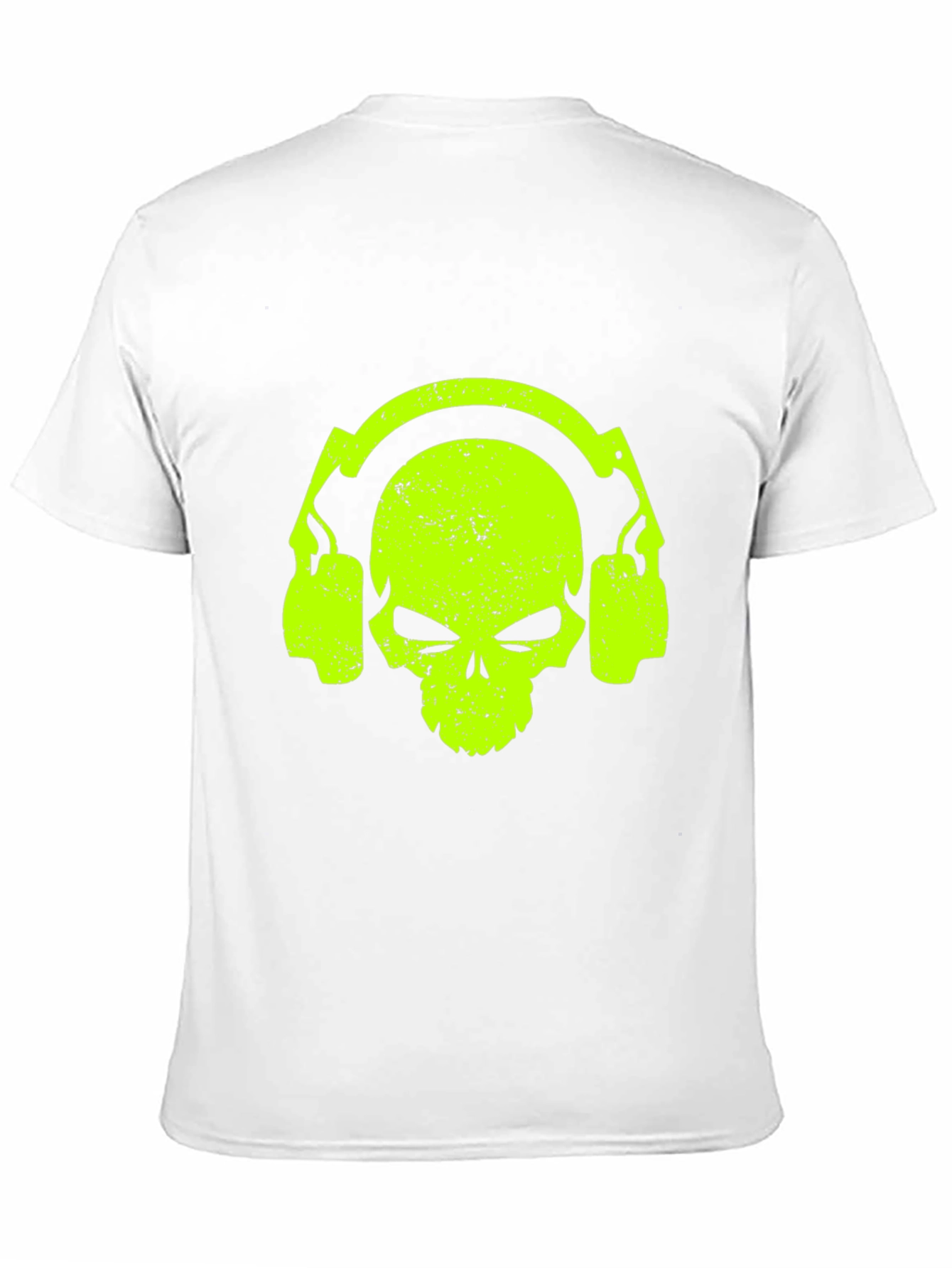 Skull Headphone Graphic Tee - Cool Black T-Shirt