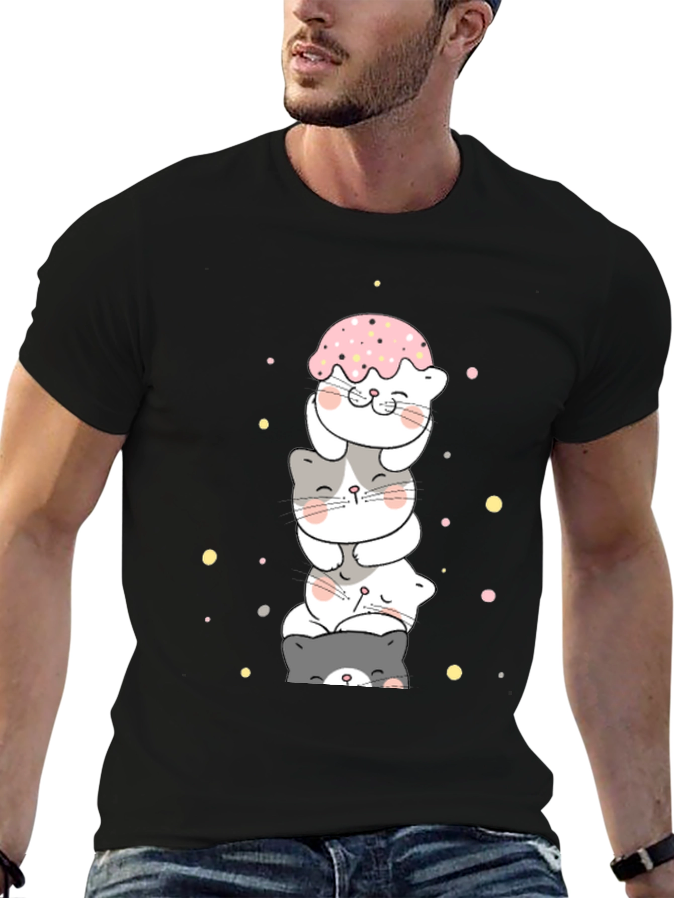 Cute Stacked Cats T-Shirt