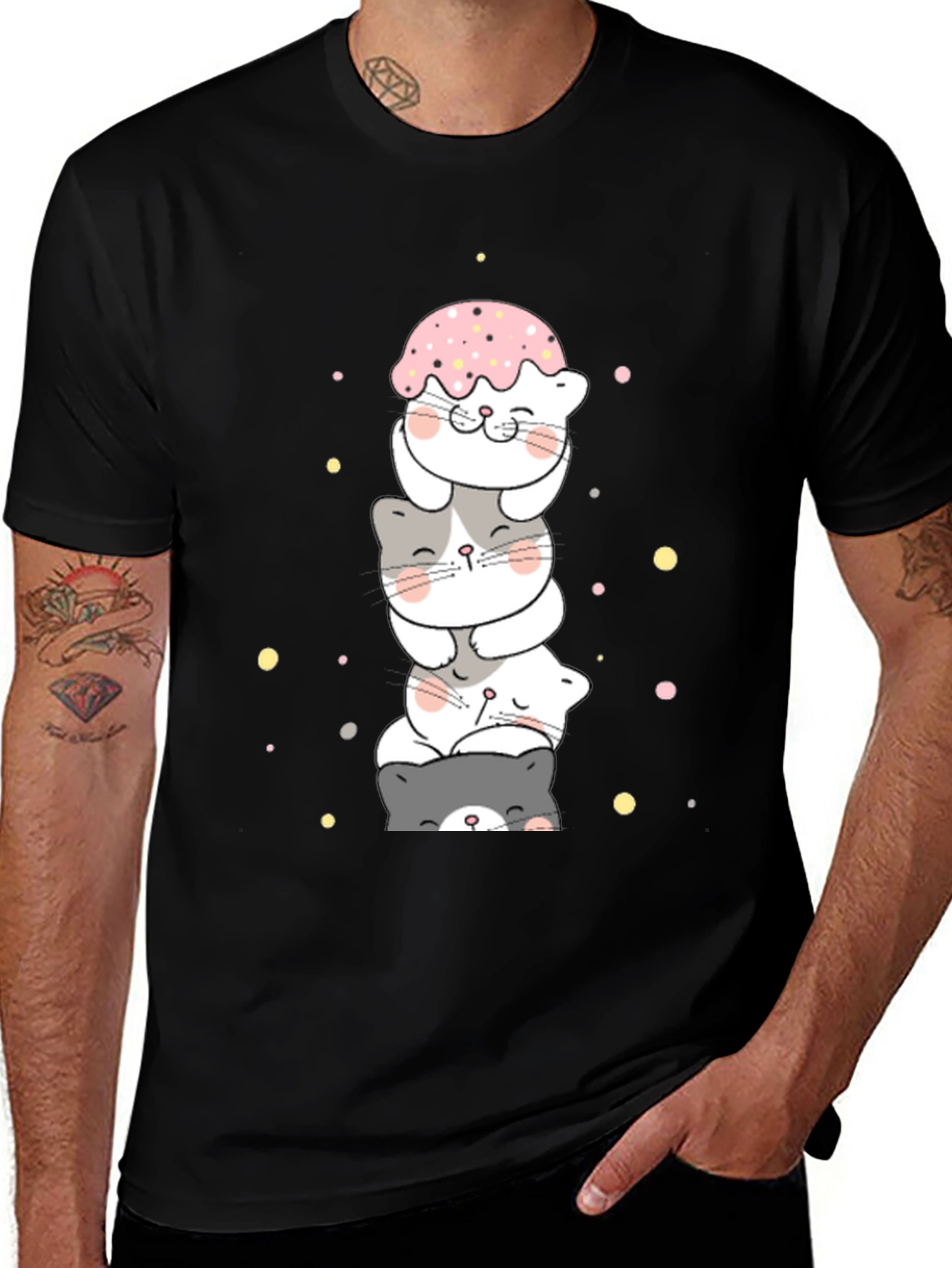 Cute Stacked Cats T-Shirt