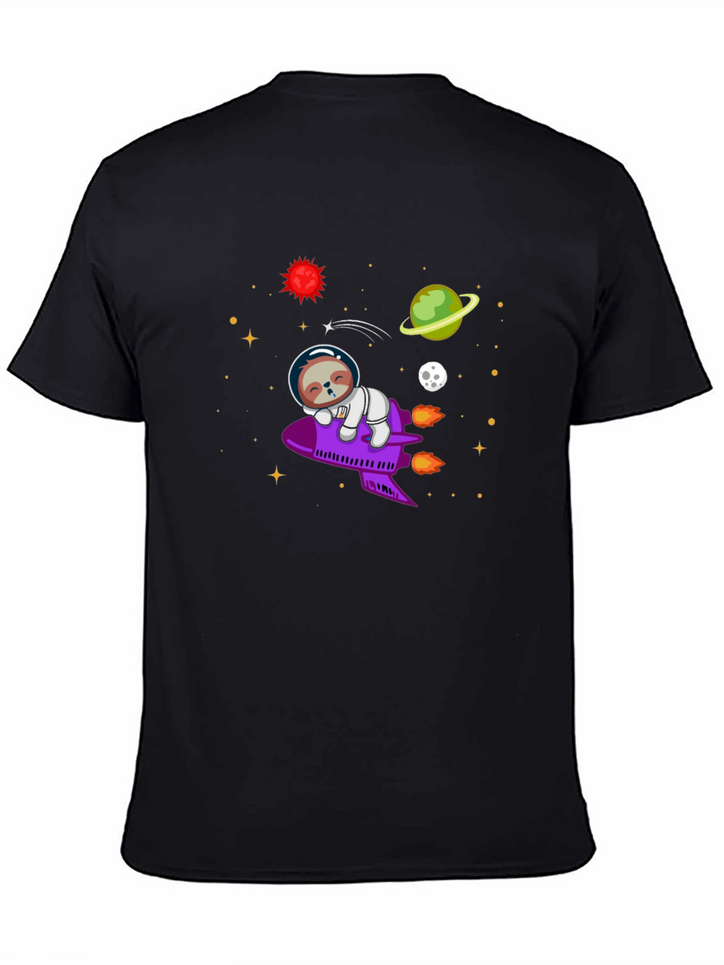 Sloth Astronaut T-Shirt - Space Rocket Design