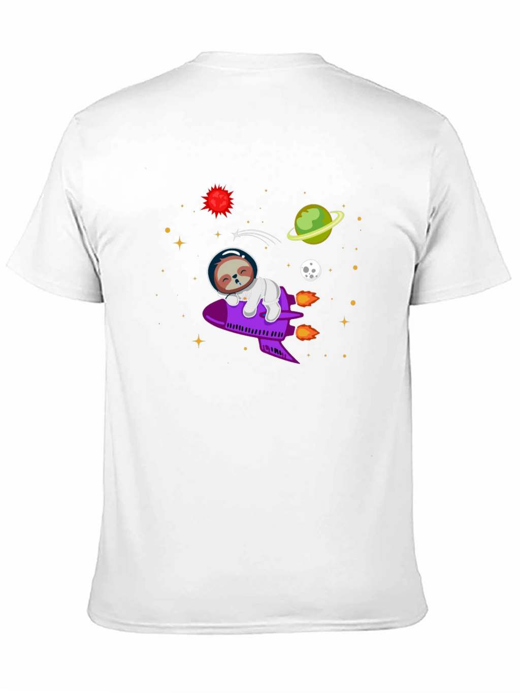 Sloth Astronaut T-Shirt - Space Rocket Design