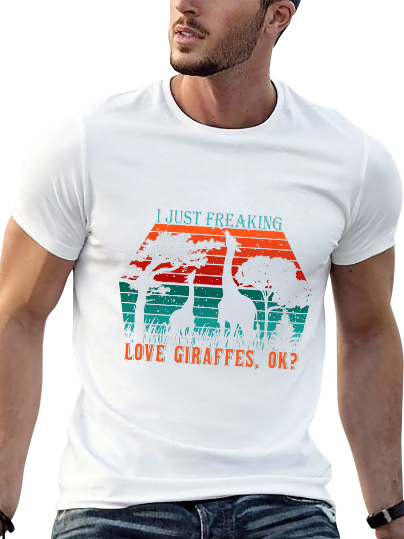 Giraffe Lover T-Shirt - I Just Freaking Love Giraffes Tee