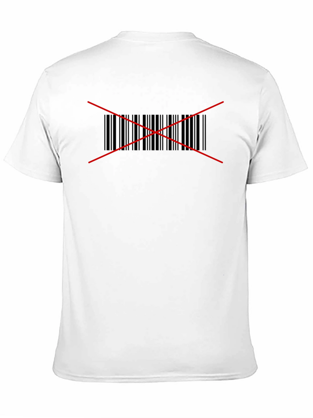Edgy Barcode Rebellion Black T-Shirt