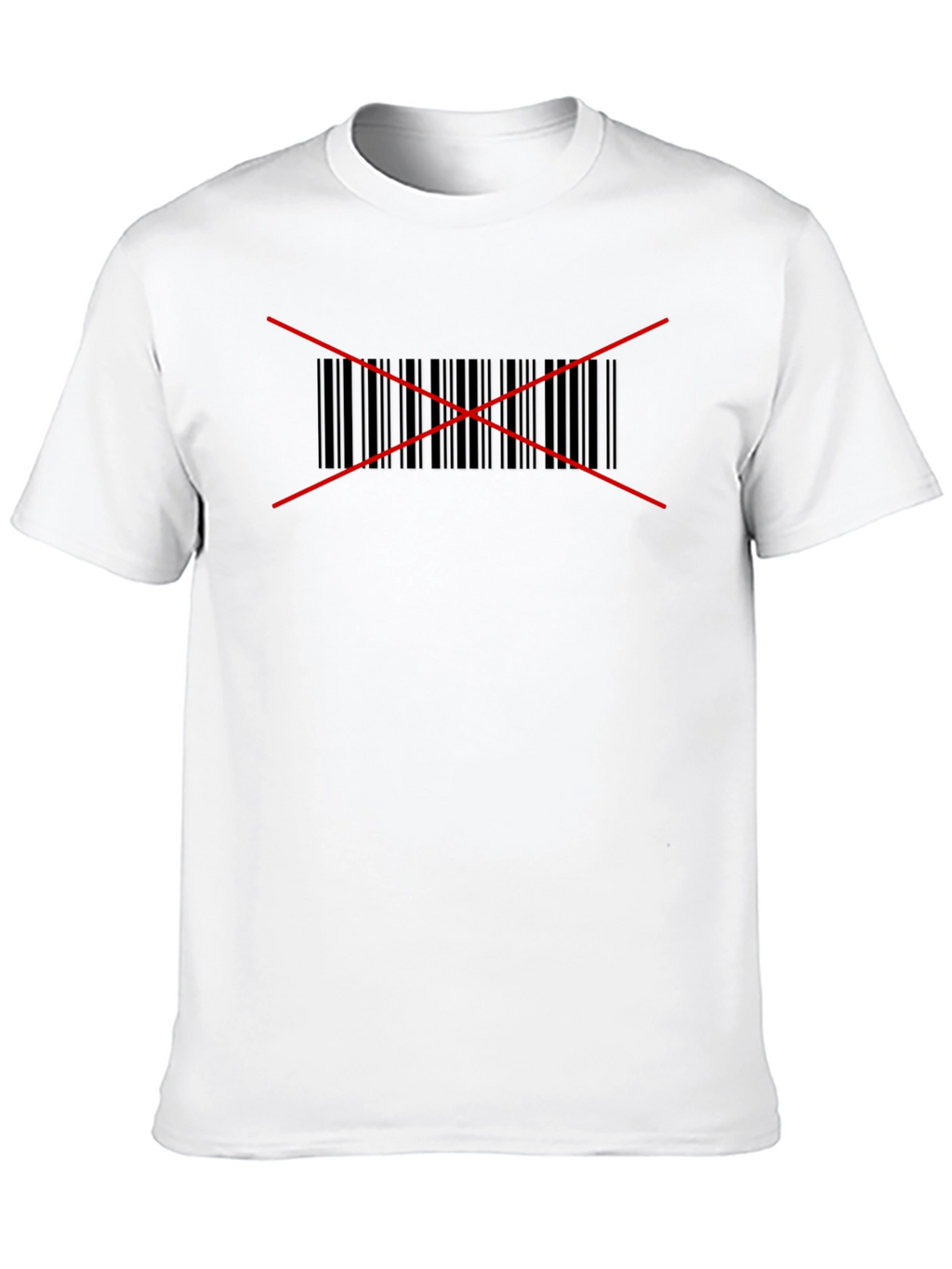 Edgy Barcode Rebellion Black T-Shirt