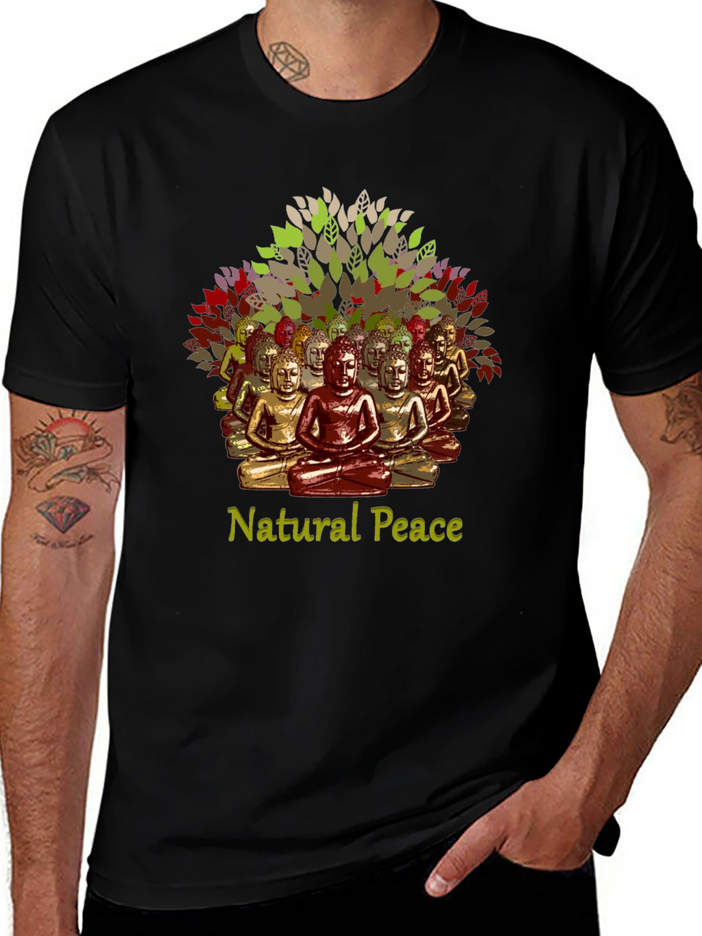 Natural Peace Buddha T-Shirt - Meditate in Style