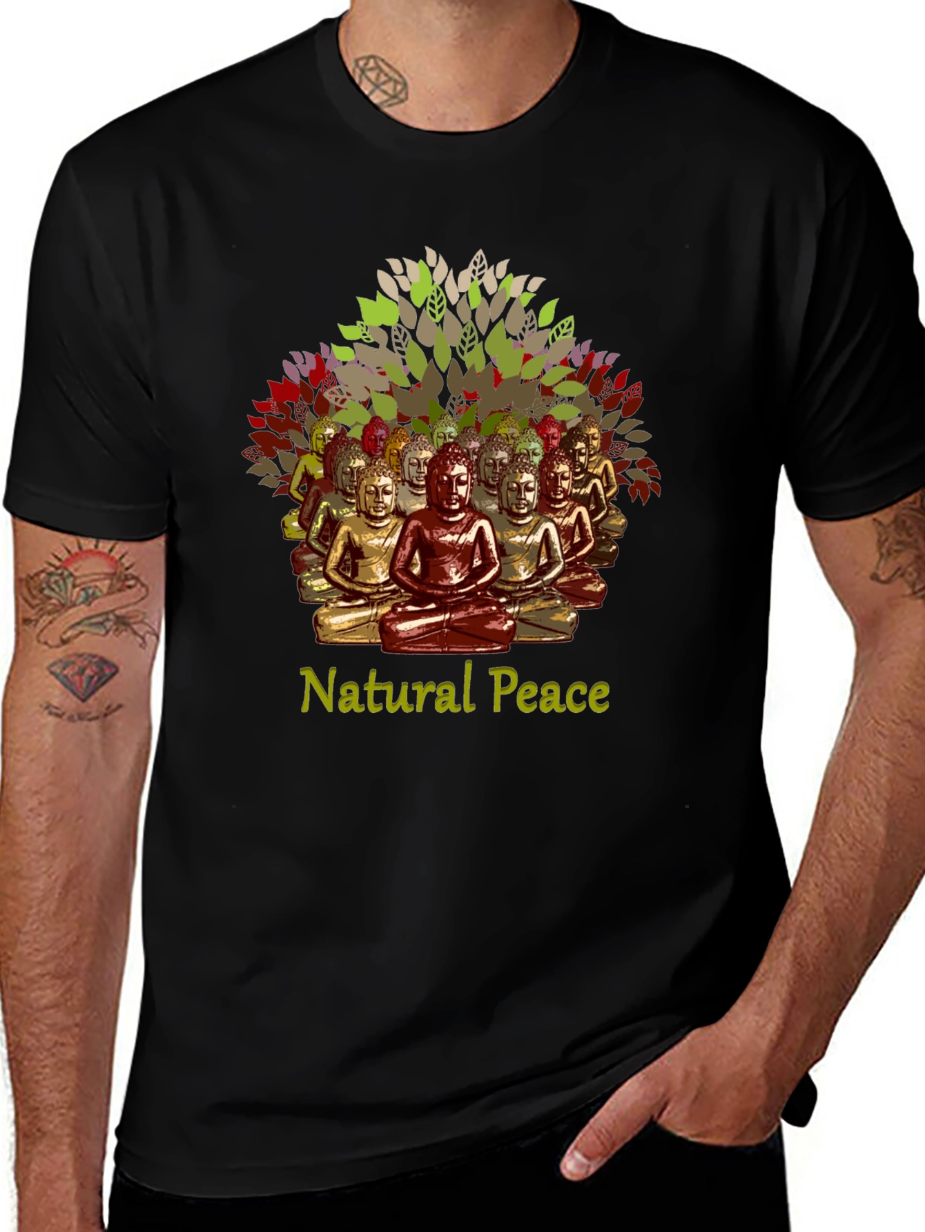 Natural Peace Buddha T-Shirt - Meditate in Style