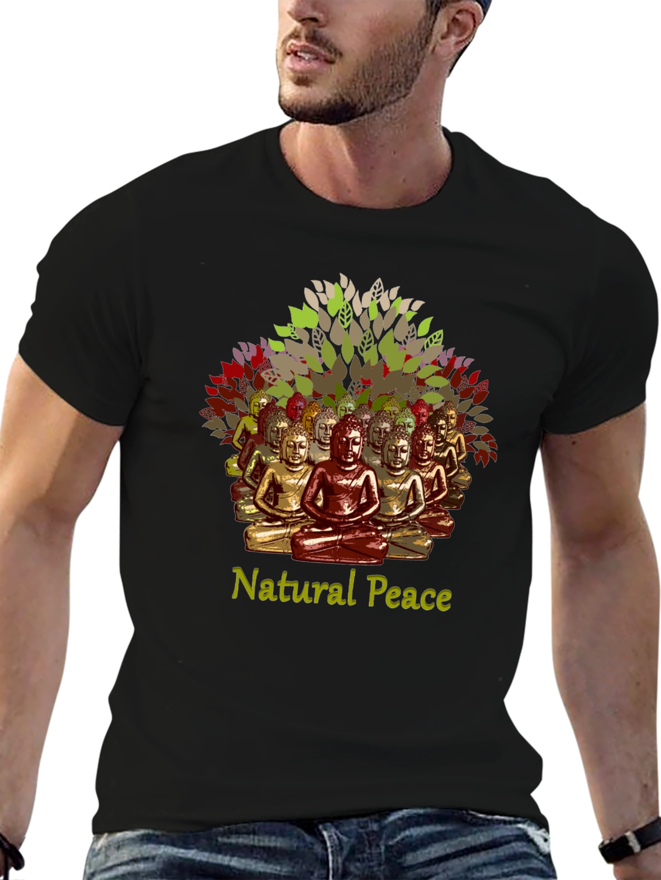 Natural Peace Buddha T-Shirt - Meditate in Style