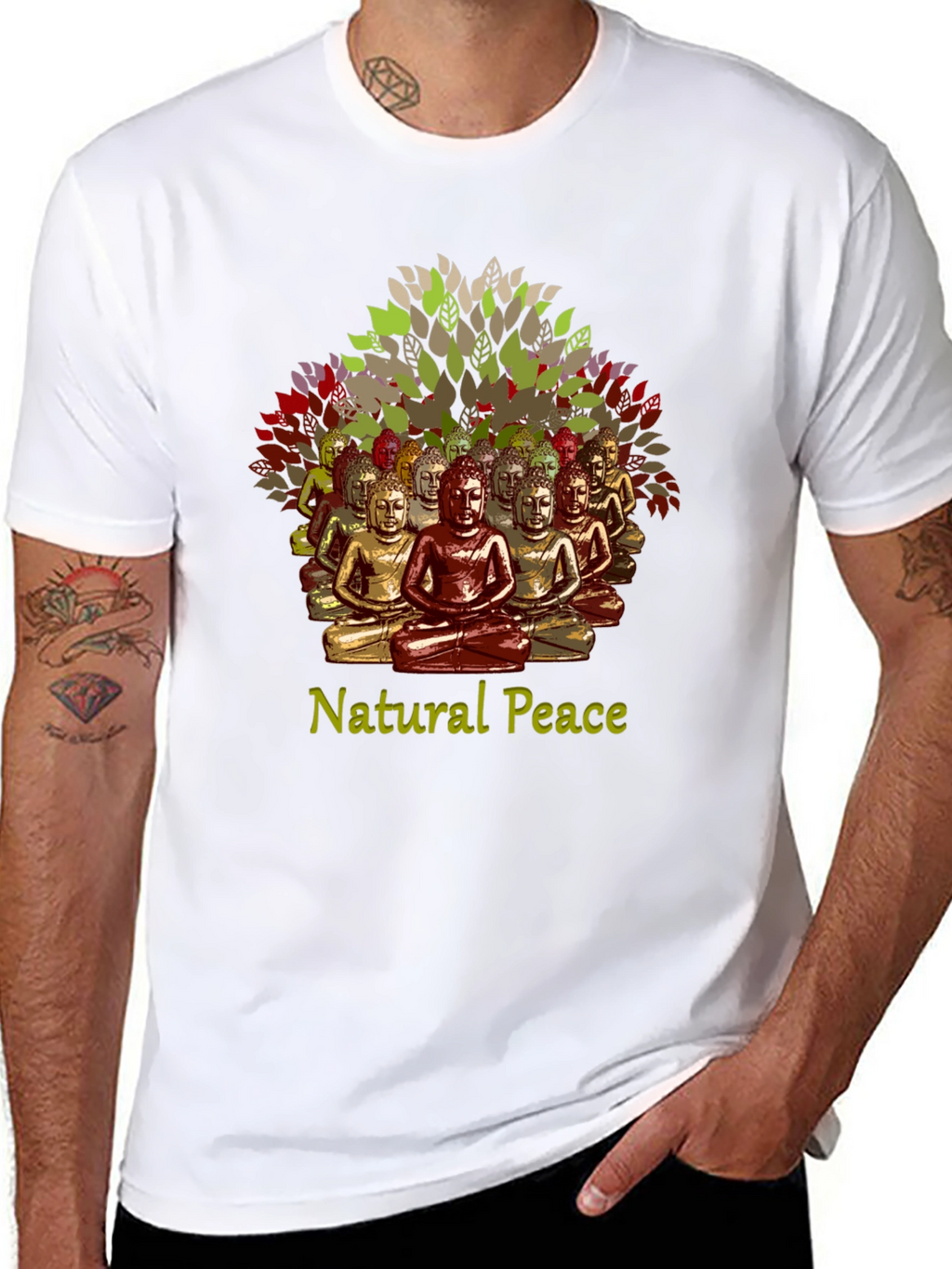 Natural Peace Buddha T-Shirt - Meditate in Style