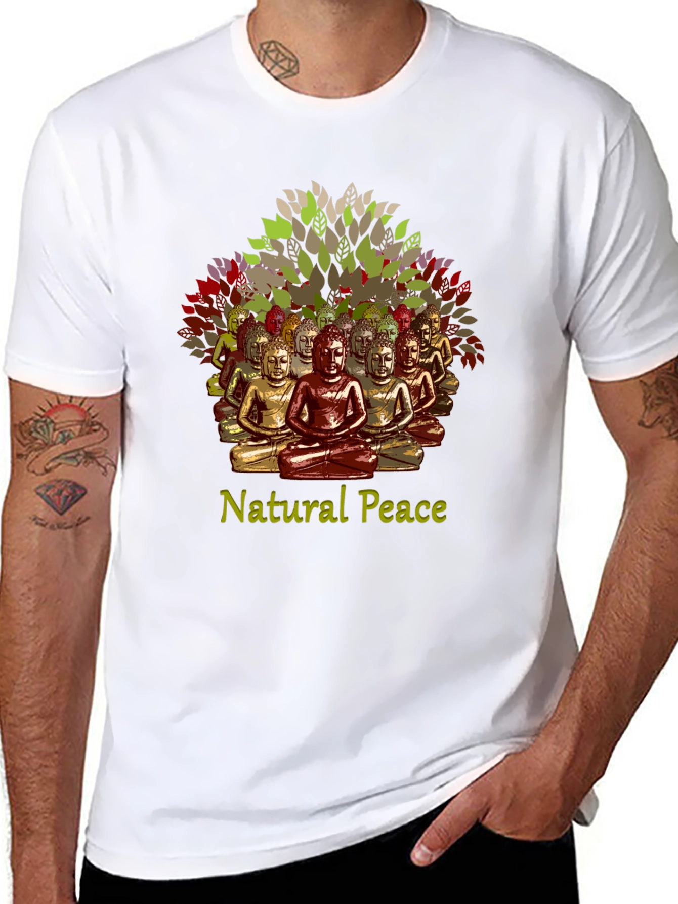 Natural Peace Buddha T-Shirt - Meditate in Style