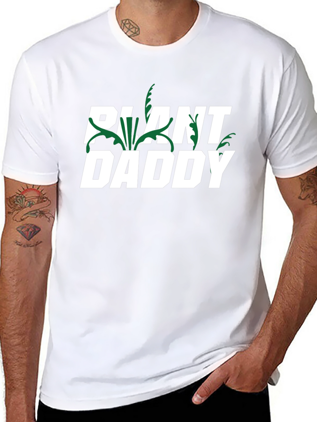 Plant Daddy Graphic Tee - Black Cotton Blend T-Shirt