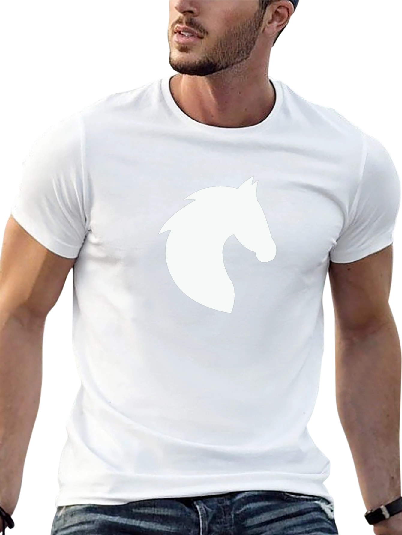 Horse Graphic Tee - Stylish Black T-Shirt