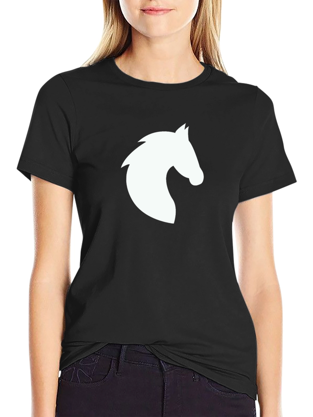 Horse Graphic Tee - Stylish Black T-Shirt
