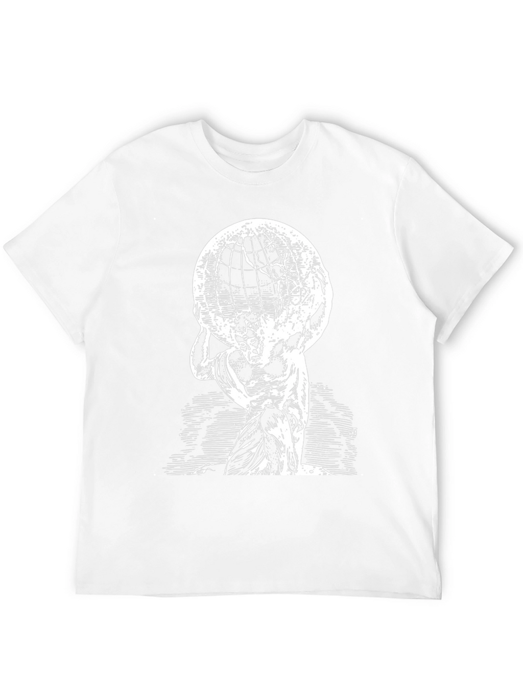 Atlas Globe T-Shirt - Black Cotton Graphic Tee