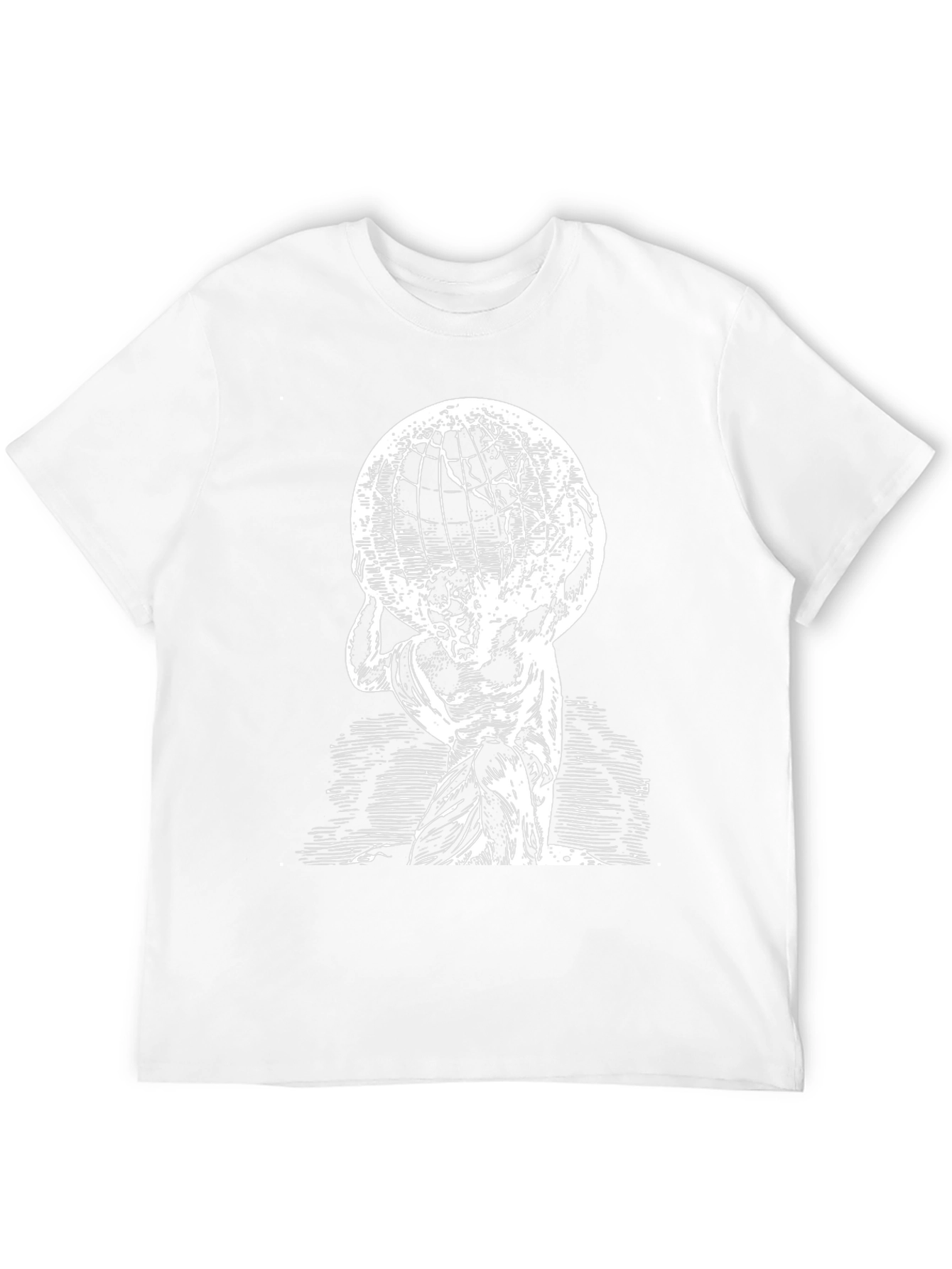 Atlas Globe T-Shirt - Black Cotton Graphic Tee