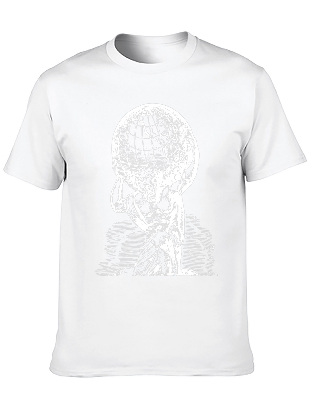 Atlas Globe T-Shirt - Black Cotton Graphic Tee