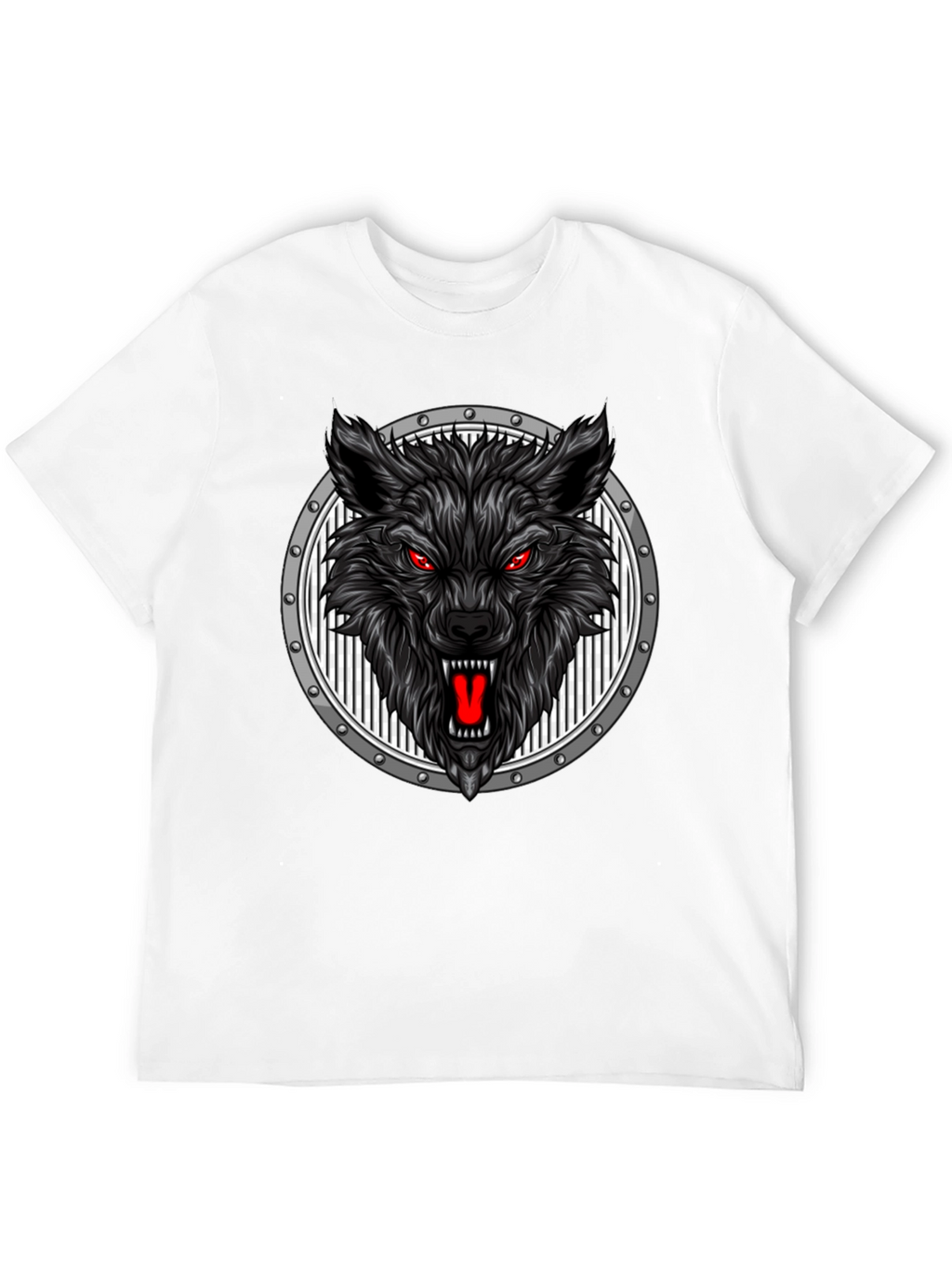 Wolf Head Graphic Black T-Shirt