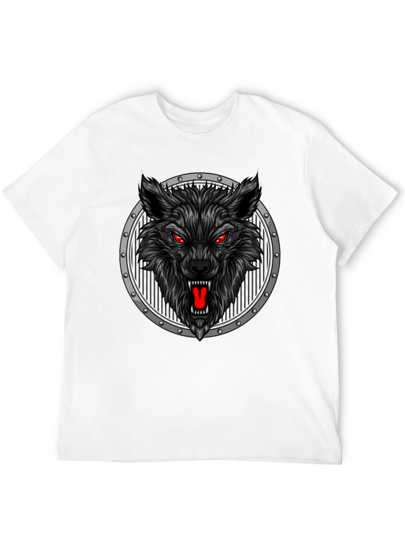 Wolf Head Graphic Black T-Shirt