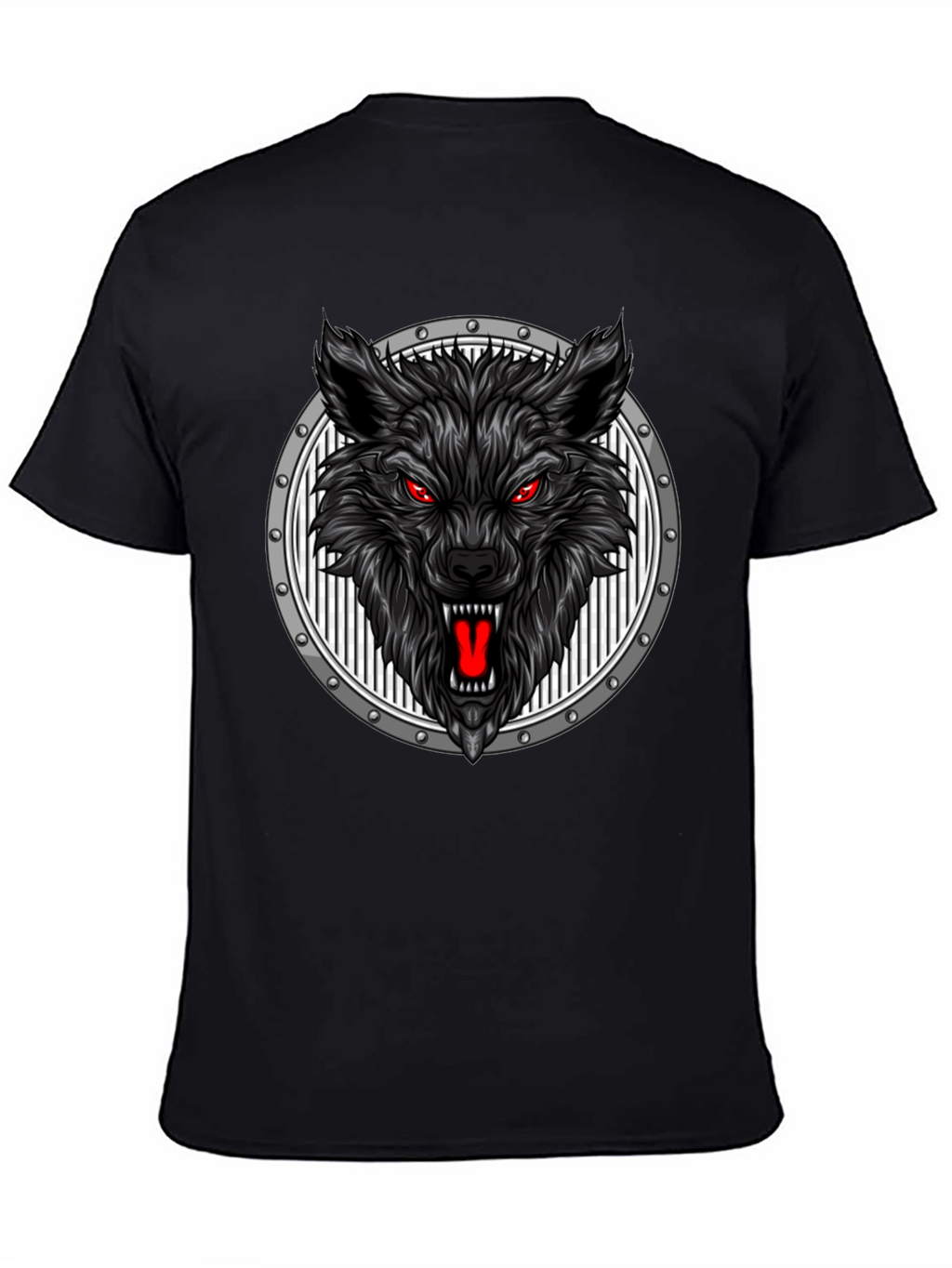 Wolf Head Graphic Black T-Shirt