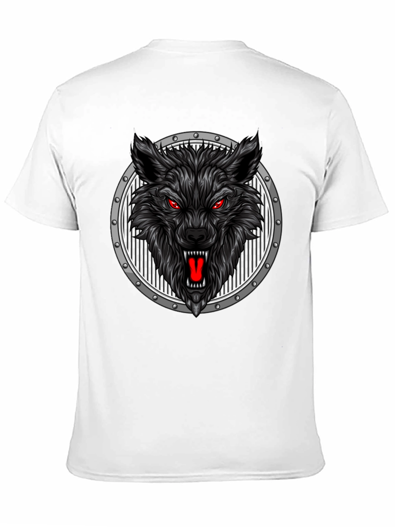 Wolf Head Graphic Black T-Shirt