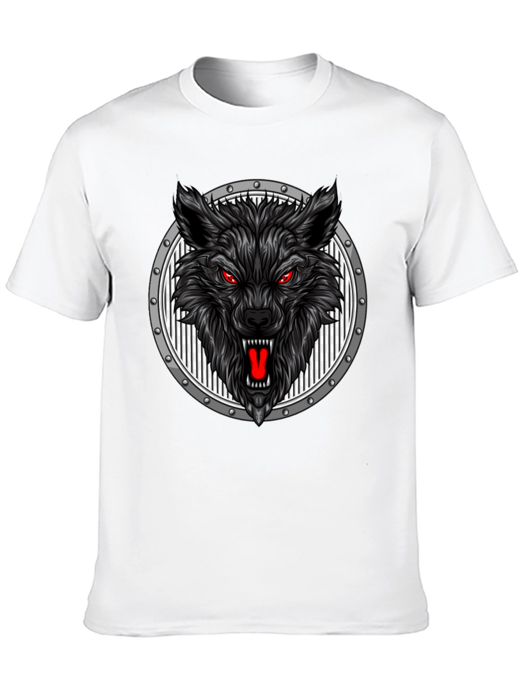 Wolf Head Graphic Black T-Shirt