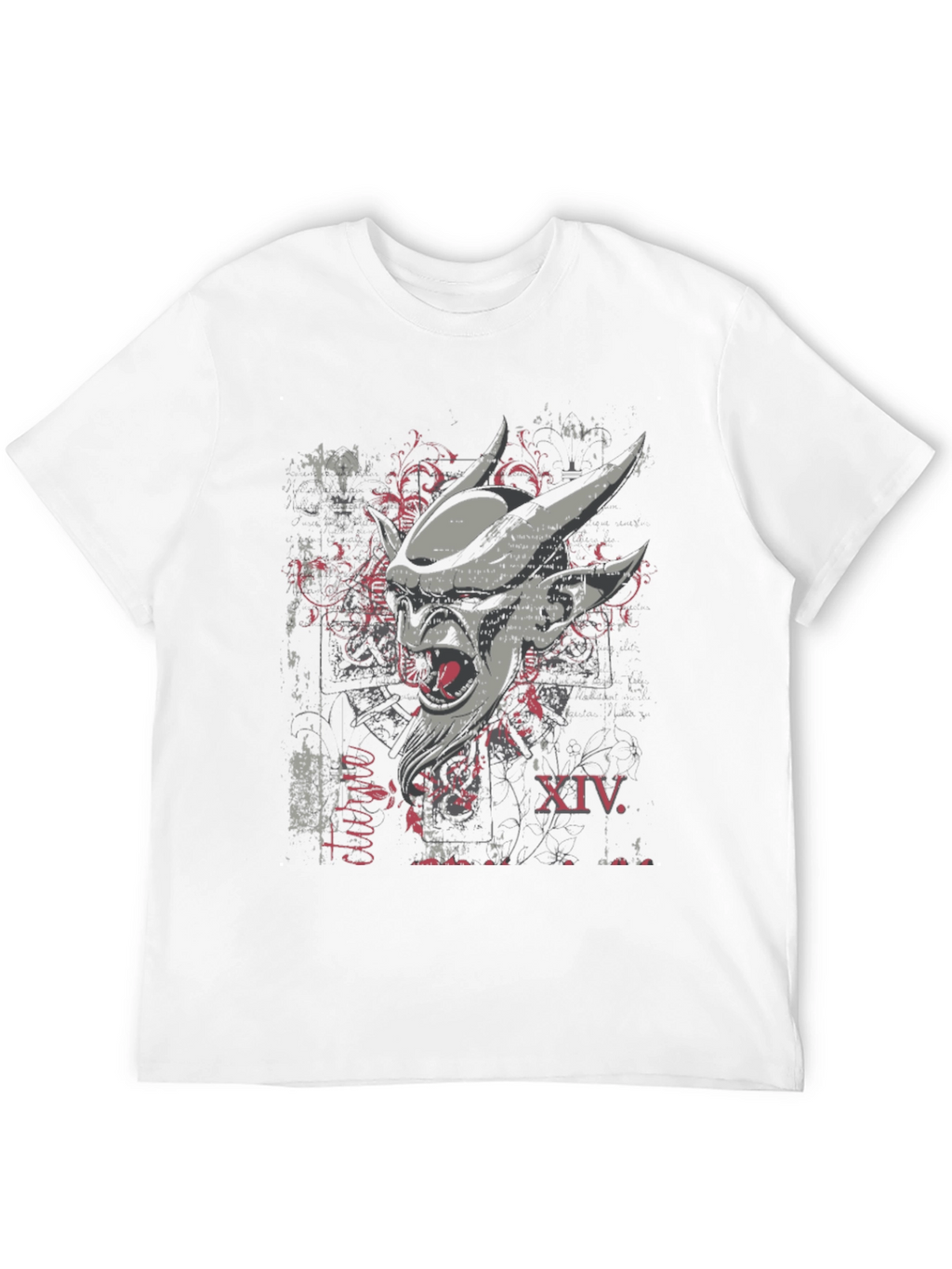 Edgy Graphic Print Mens Black T-Shirt